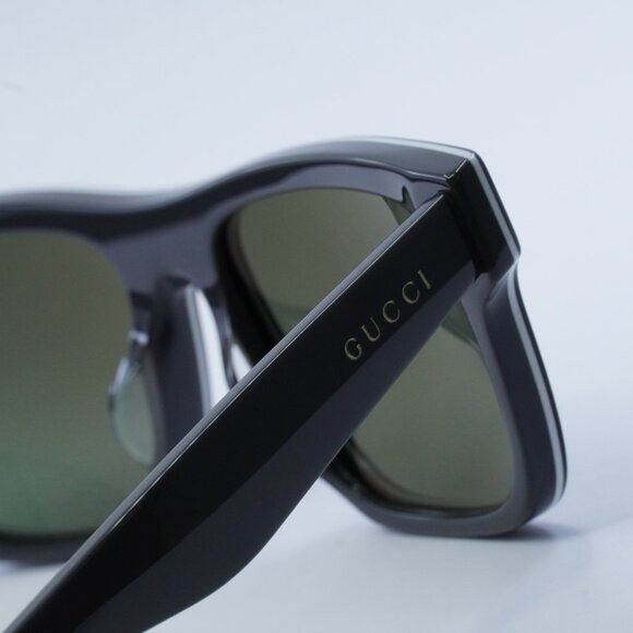 Gucci Gucci GG1618SA 003 Sunglasses Black/Grey Square Frame Size ONE SIZE - 7 Thumbnail