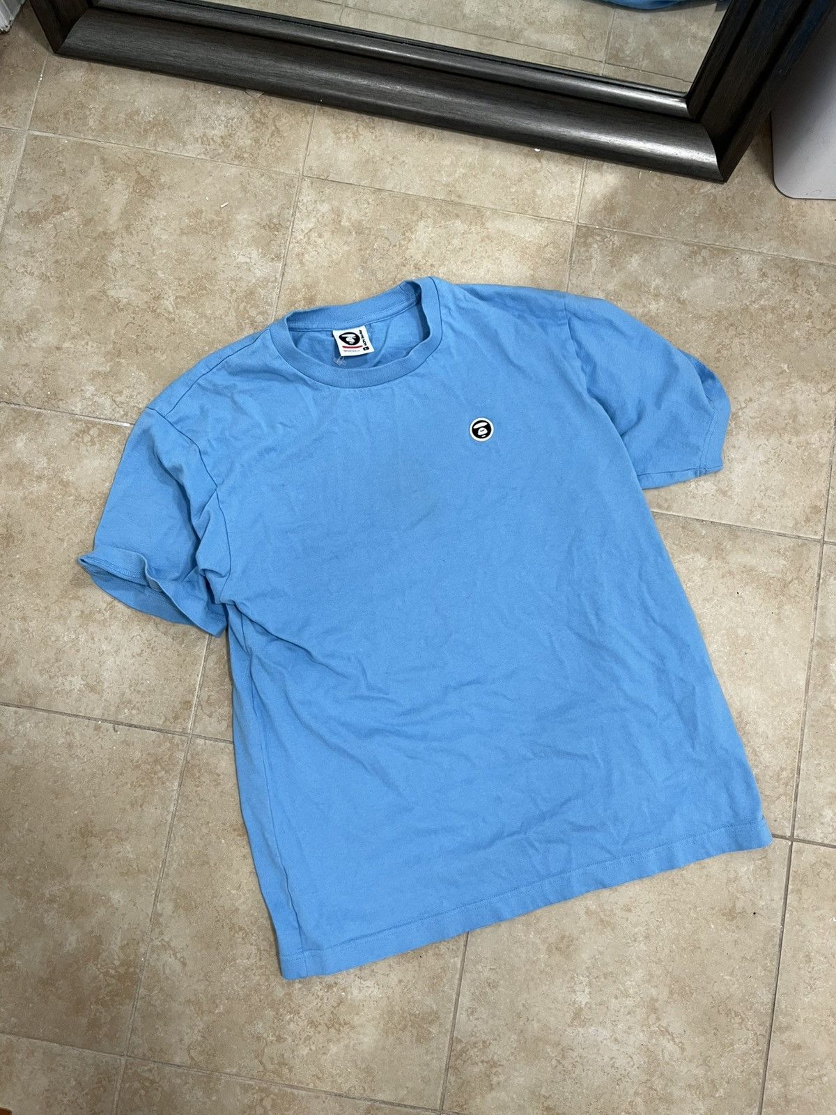 Aape Aape now bape logo patch t-shirt blue L size Size US L / EU 52-54 / 3 - 1 Thumbnail