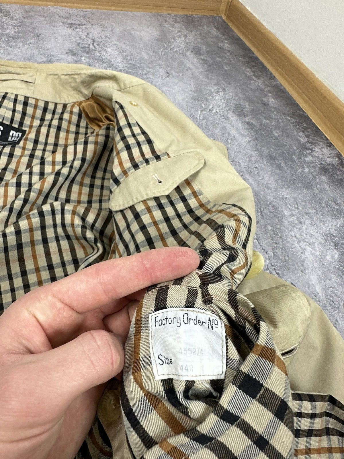 DAKS Vintage Daks London Luxury Nova Check Designer Trench Coat Size US XL / EU 56 / 4 - 25 Thumbnail