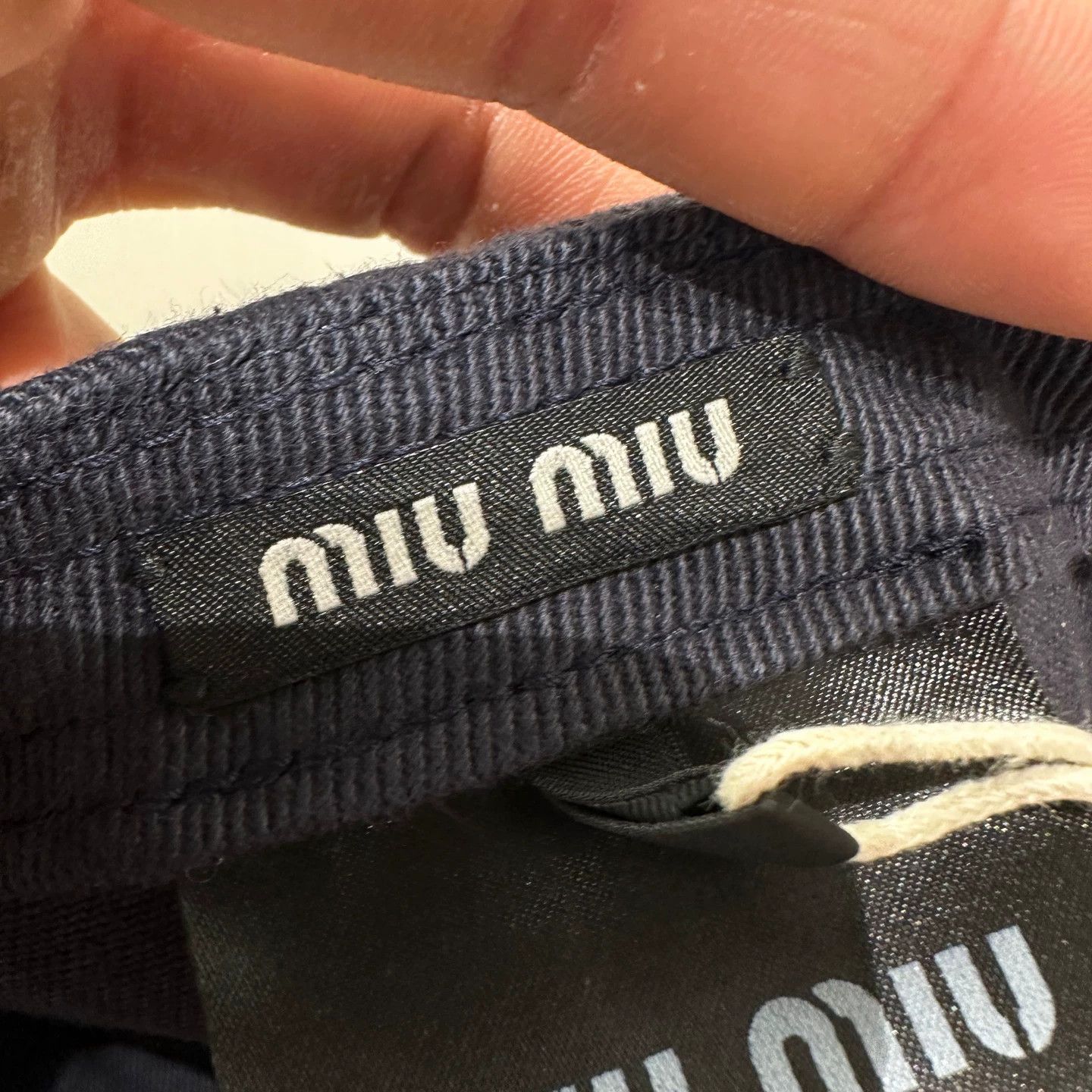Miu Miu MIU MIU logo embroidery cap M Size ONE SIZE - 6 Thumbnail