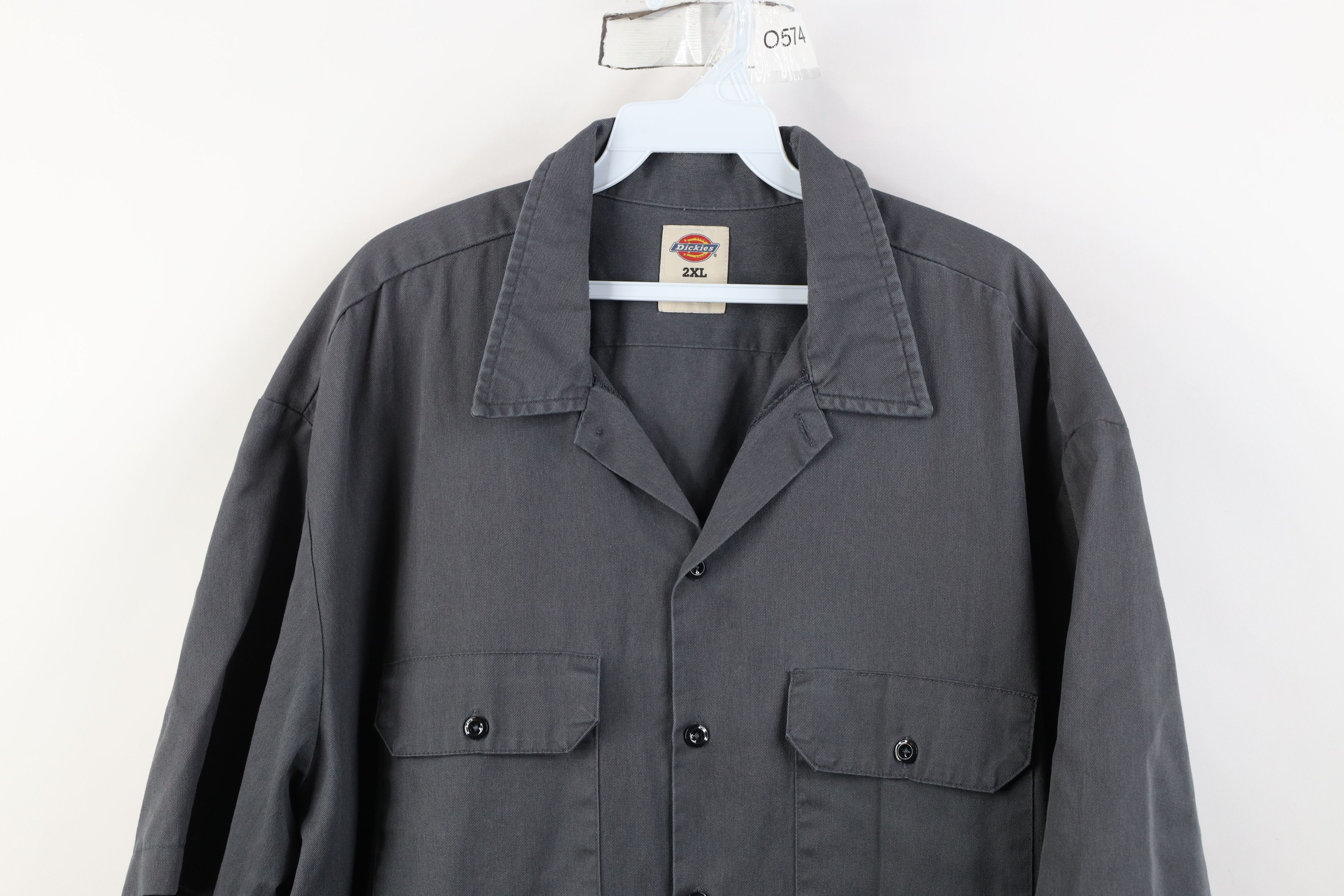 Dickies Vintage Y2K Dickies Workwear Mechanic Button Shirt Gray Size US XXL / EU 58 / 5 - 2 Thumbnail