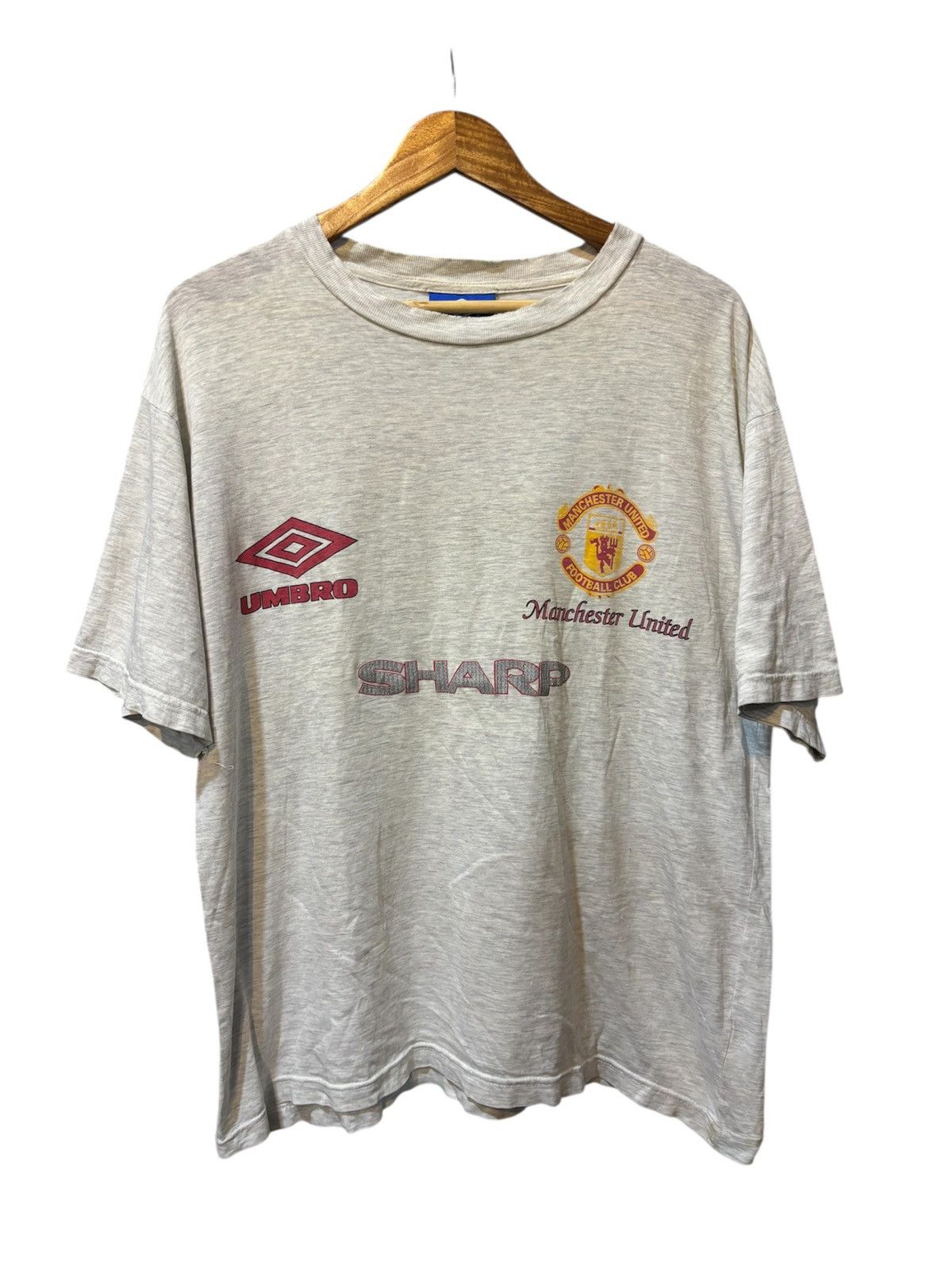 Vintage vintage manchester united umbro sharp tshirt distress Size US XL / EU 56 / 4 - 1 Thumbnail