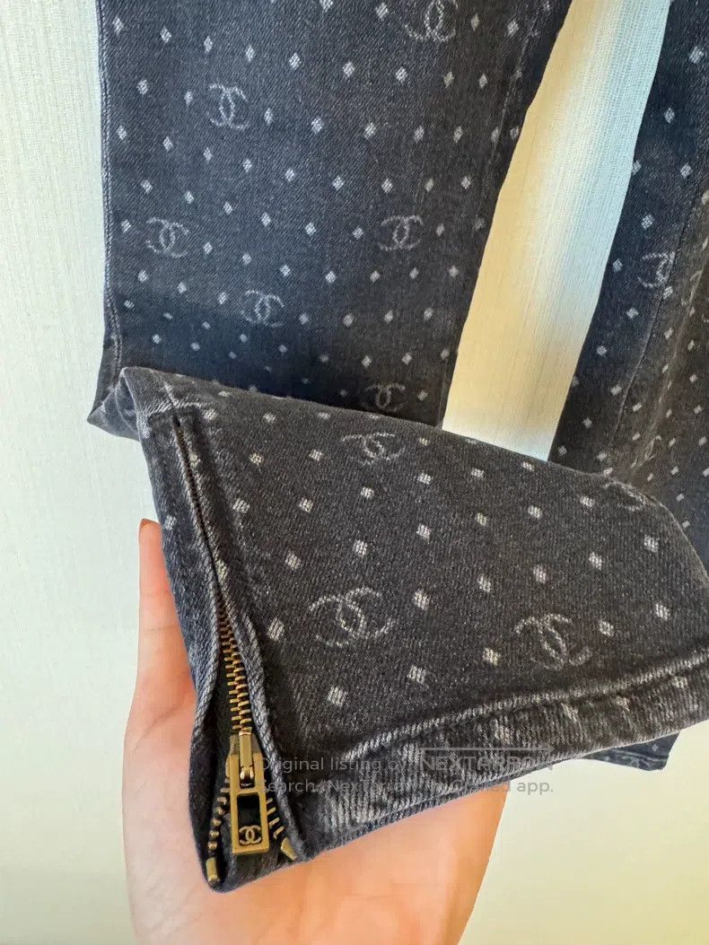 Chanel Chanel Black small double C narrow-footed jeans Size 38" / US 16 / IT 52 - 4 Thumbnail