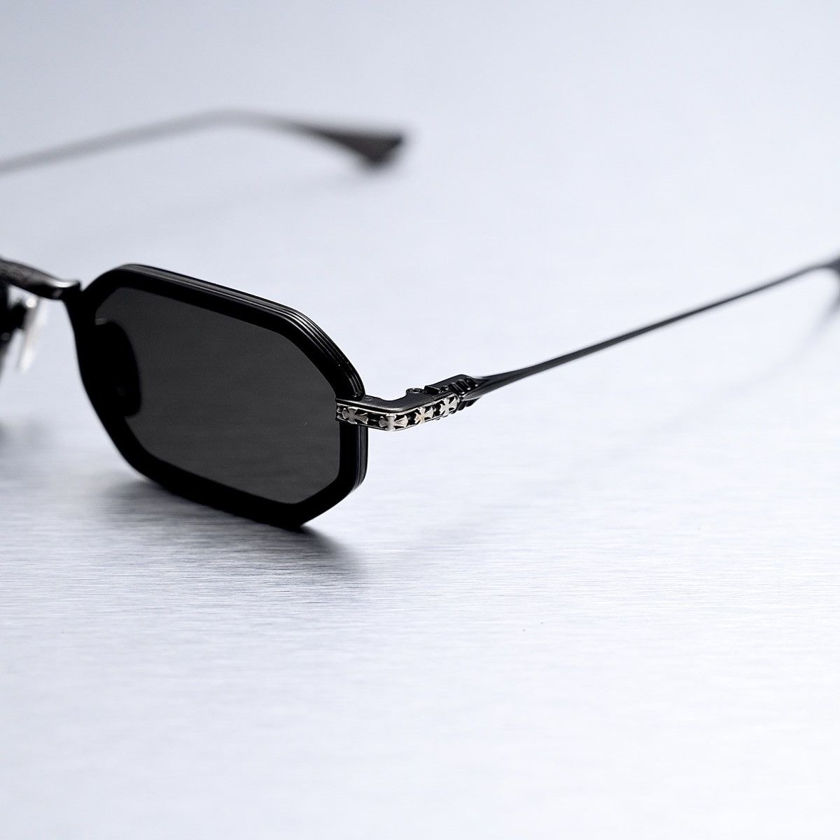 Chrome Hearts CHROME HEARTS STYLIDA MATTE BLACK/PEWTER SUNGLASSES Size ONE SIZE - 3 Thumbnail