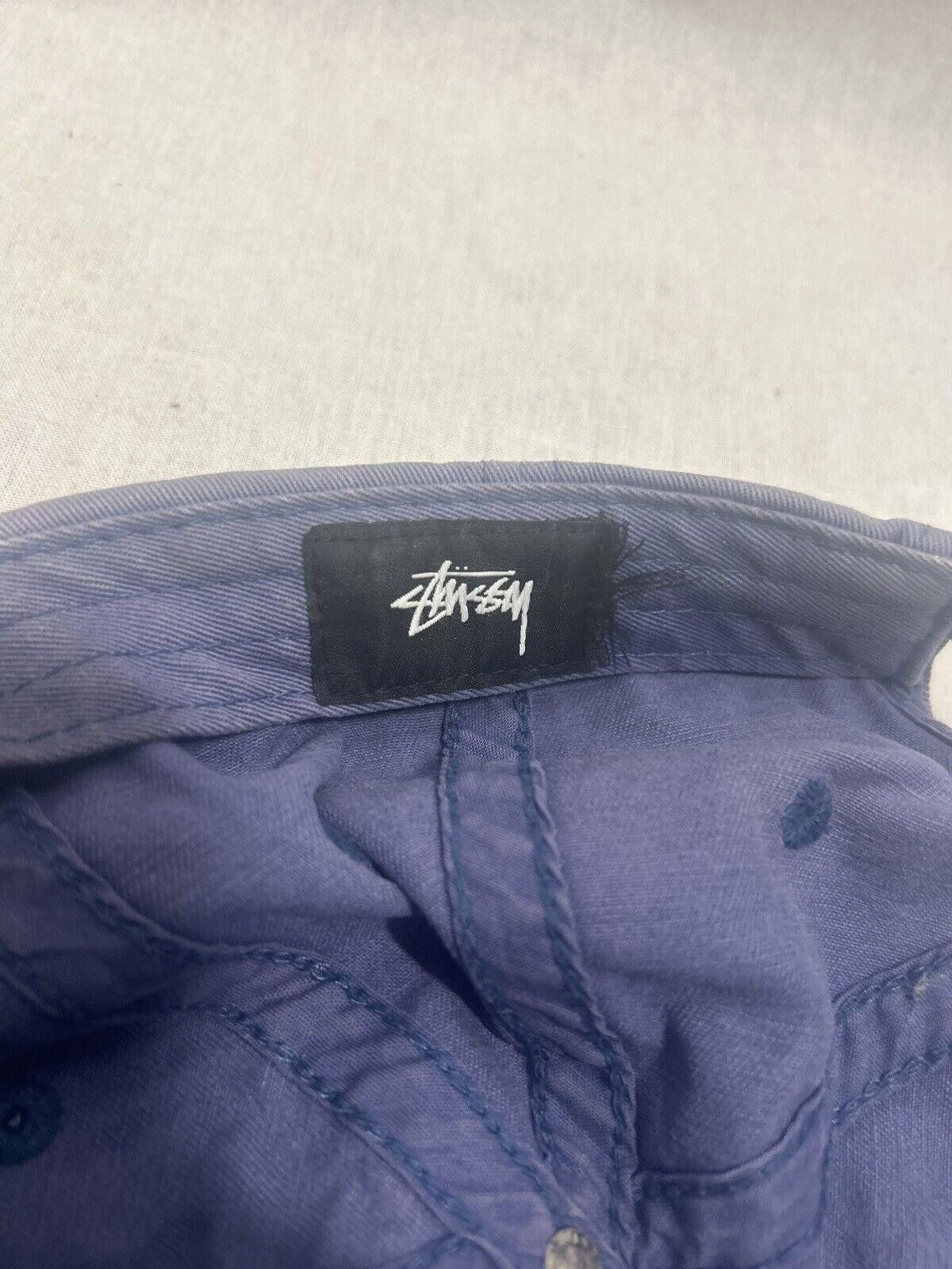 Stussy Vintage Y2K Blue Lime Green Stussy Script Strapback Hat Size ONE SIZE - 3 Thumbnail