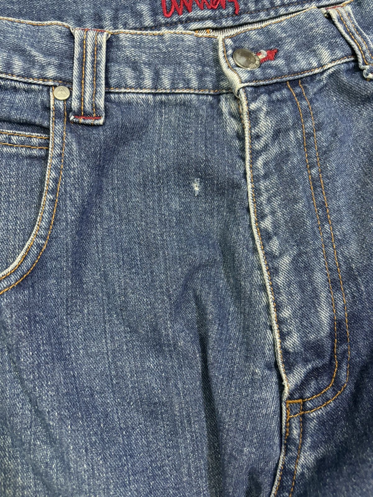 Airwalk Vintage Airwalk Blue Wash Faded Baggy Carpenter Cargo Jeans Size US 31 - 22 Thumbnail