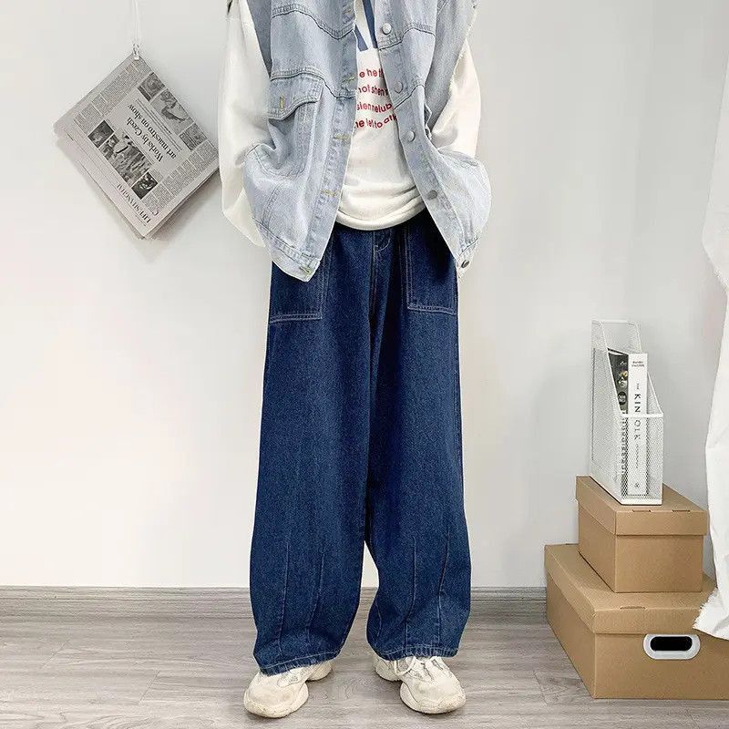 Japanese Brand Loose straight leg wide leg jeans Size US 32 / EU 48 - 6 Thumbnail