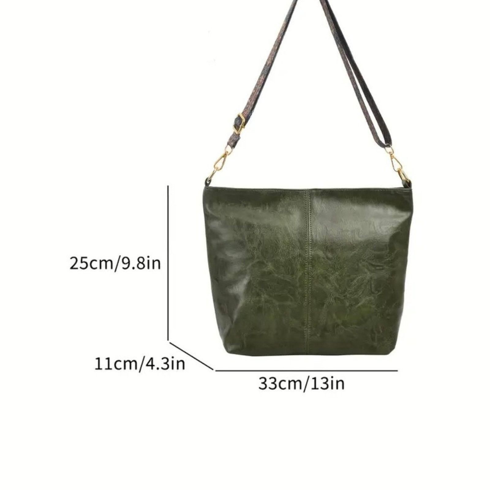 Other Art Deco Inspired PU Leather Crossbody Shoulder Bag - Beige Size ONE SIZE - 7 Thumbnail