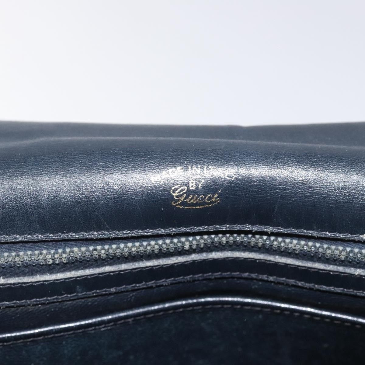 Gucci Gucci Leather Shoulder Bag Navy Size ONE SIZE - 7 Thumbnail