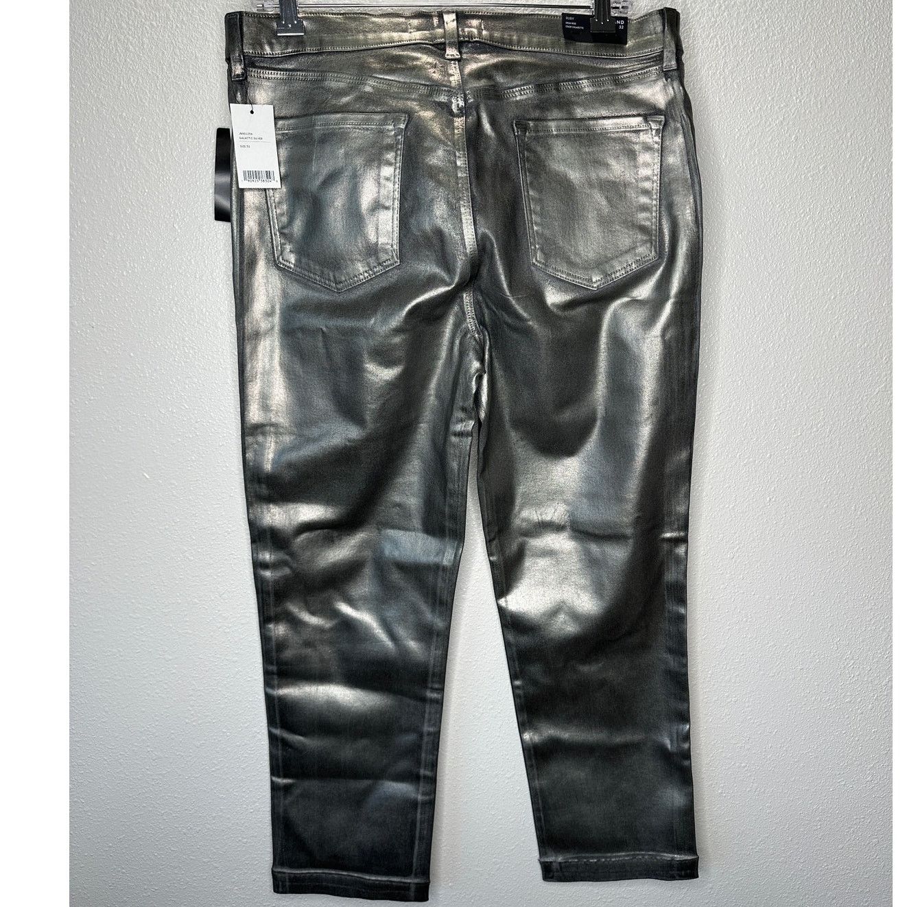 J Brand NWT J Brand Silver High Rise Crop Cigarette Jeans 32 / 14 Size 36" / US 14 / IT 50 - 4 Thumbnail