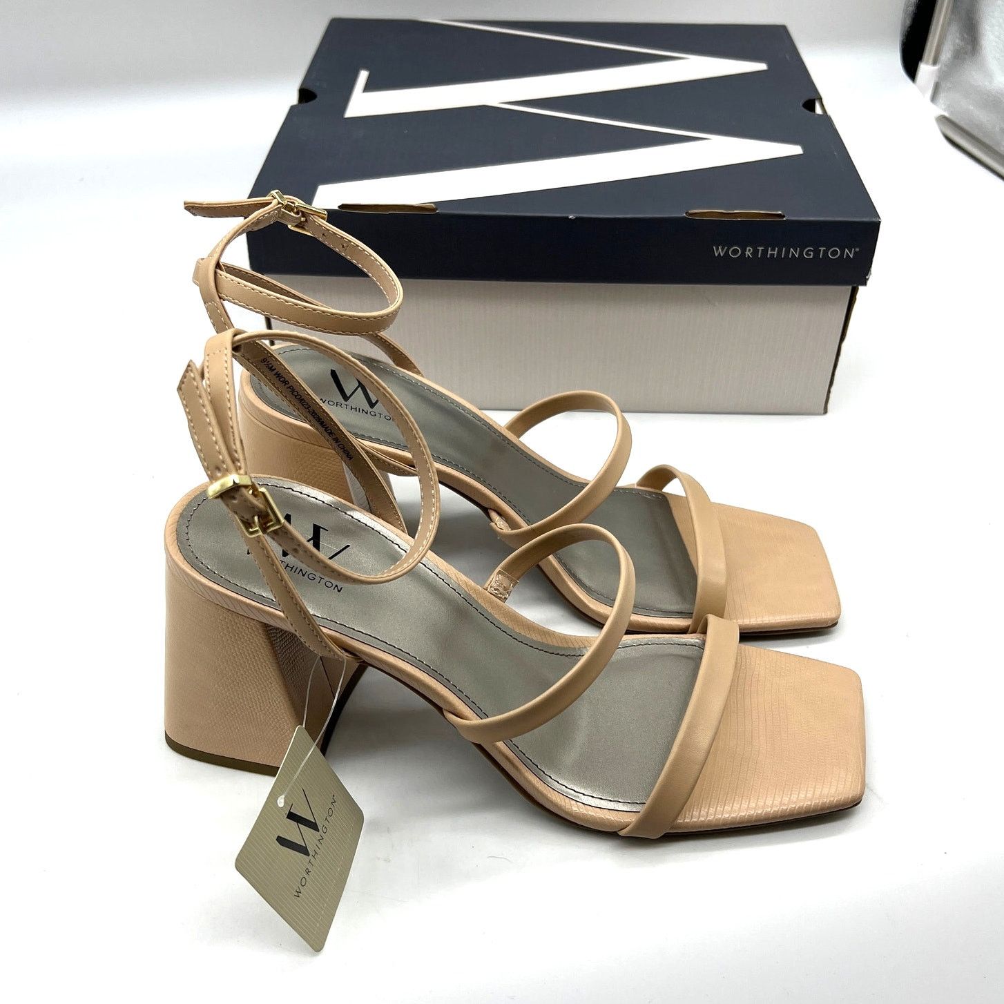 Other Worthington Womens Pico Heeled Sandals Nude Color Size 9.5M Size US 9.5 / IT 39.5 - 2 Thumbnail