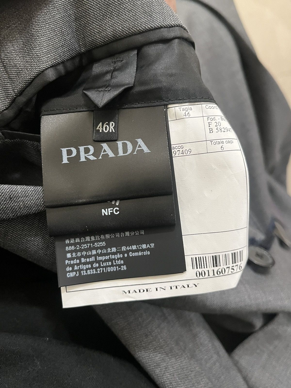 Prada Prada Wool-Blend Suit Jacket Sz 46R EU(36R us) Size 46R - 10 Thumbnail