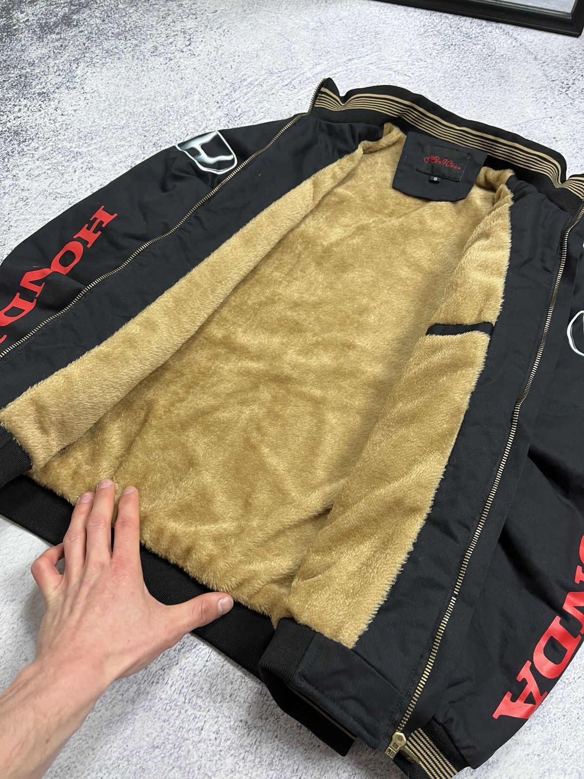 Honda × Japanese Brand × Vintage Vintage Honda Racing Jacket Faux Fur Lined Sherpa Hype Y2k Size US S / EU 44-46 / 1 - 11 Thumbnail