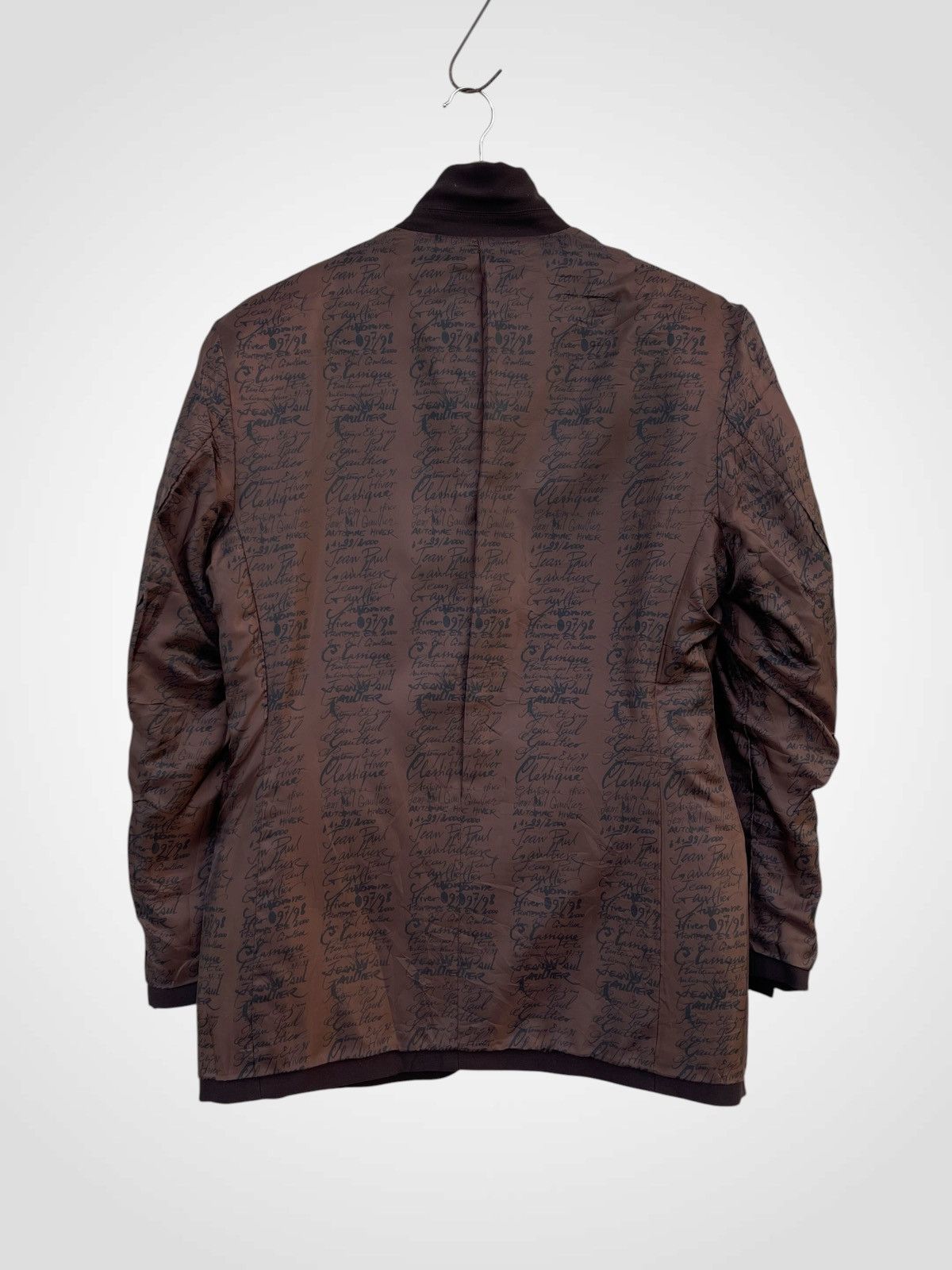 Jean Paul Gaultier 🔥A/W 1997 Jean Paul Gaultier Wool-blend Script Print Jacket Size US M / EU 48-50 / 2 - 4 Thumbnail