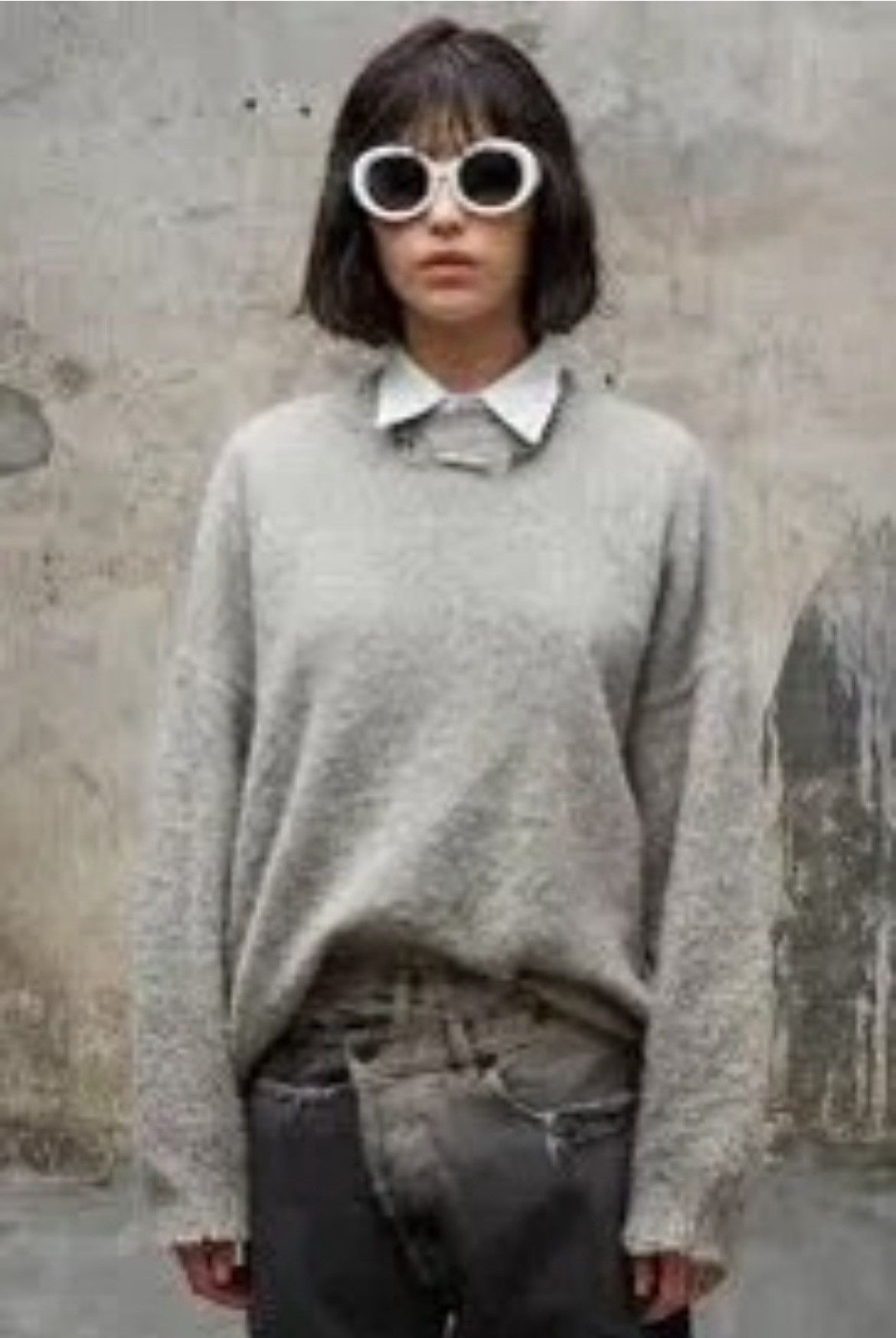 R13 Cropped Shaggy Oversized Sweater large Size L / US 10 / IT 46 - 1 Thumbnail