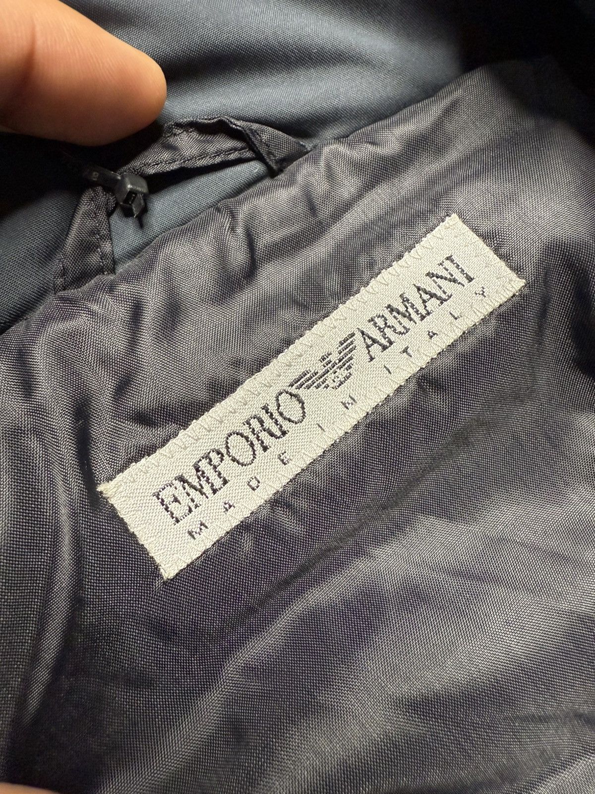 Emporio Armani Archival Emporio Armani Velcro Strap Closure Nylon Long JKT Size US M / EU 48-50 / 2 - 5 Thumbnail