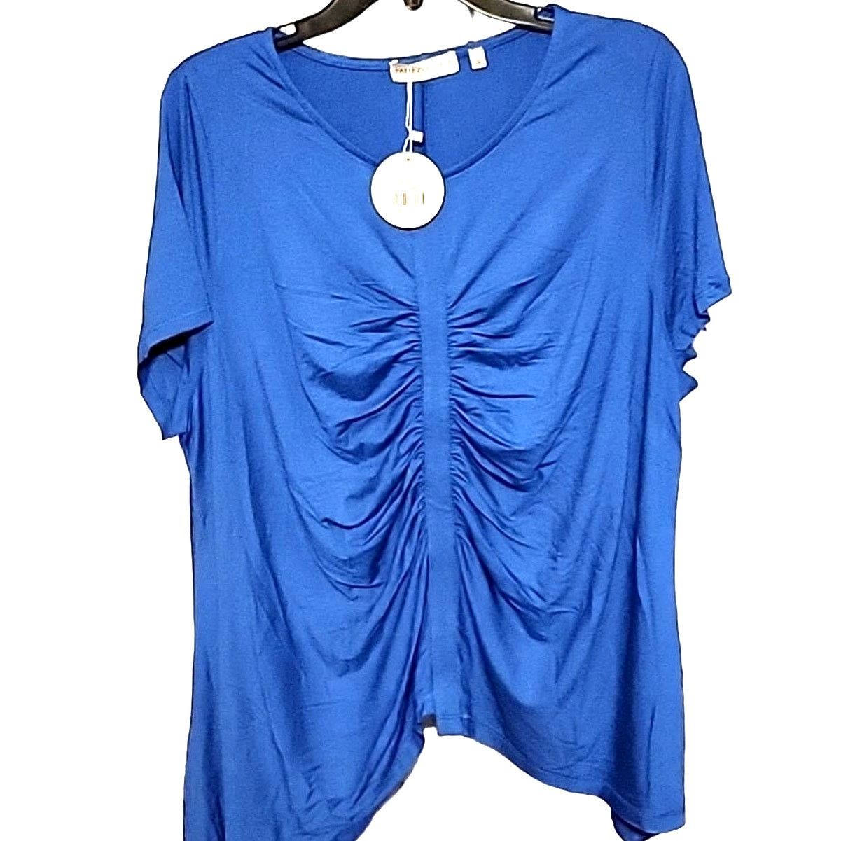 Other Blue Ruched High Low Blouse Size Small Size S / US 4 / IT 40 - 2 Thumbnail