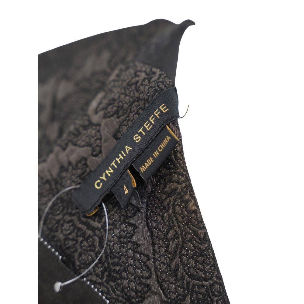 Designer Cynthia Steffe Embroidered Black Cocktail Dress Size 2 Size XS / US 0-2 / IT 36-38 - 5 Thumbnail