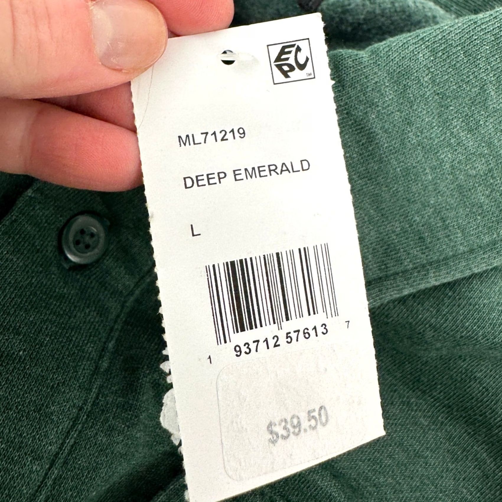 Vintage LAZER Mens Relaxed Fit Fleece Shirt Jacket Deep Emerald Green Shacket L ML71219 Size US L / EU 52-54 / 3 - 4 Thumbnail