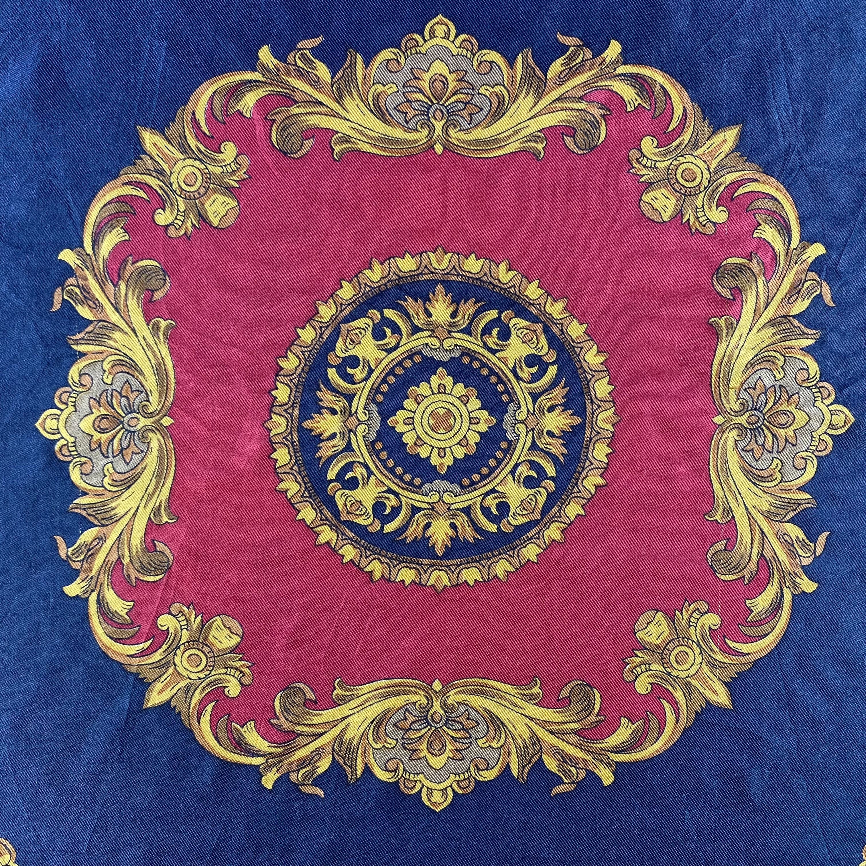 Japanese Brand × Vintage Vintage Italian Silk Scarf Hand Rolled Floral SS055 Size ONE SIZE - 4 Thumbnail