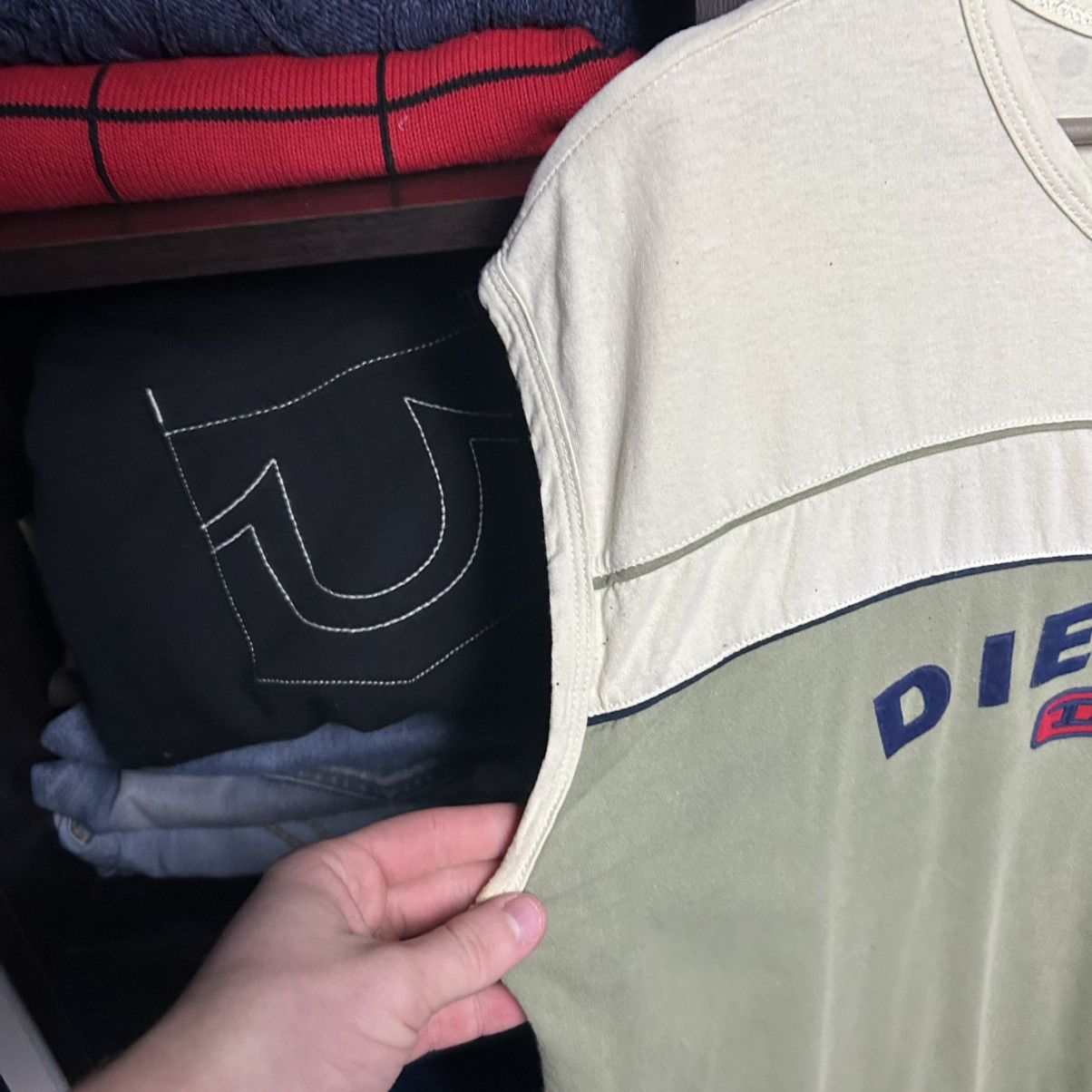 Diesel Designer Diesel Big Logo Japanese y2k opium sleeveless Size US XXL / EU 58 / 5 - 5 Thumbnail