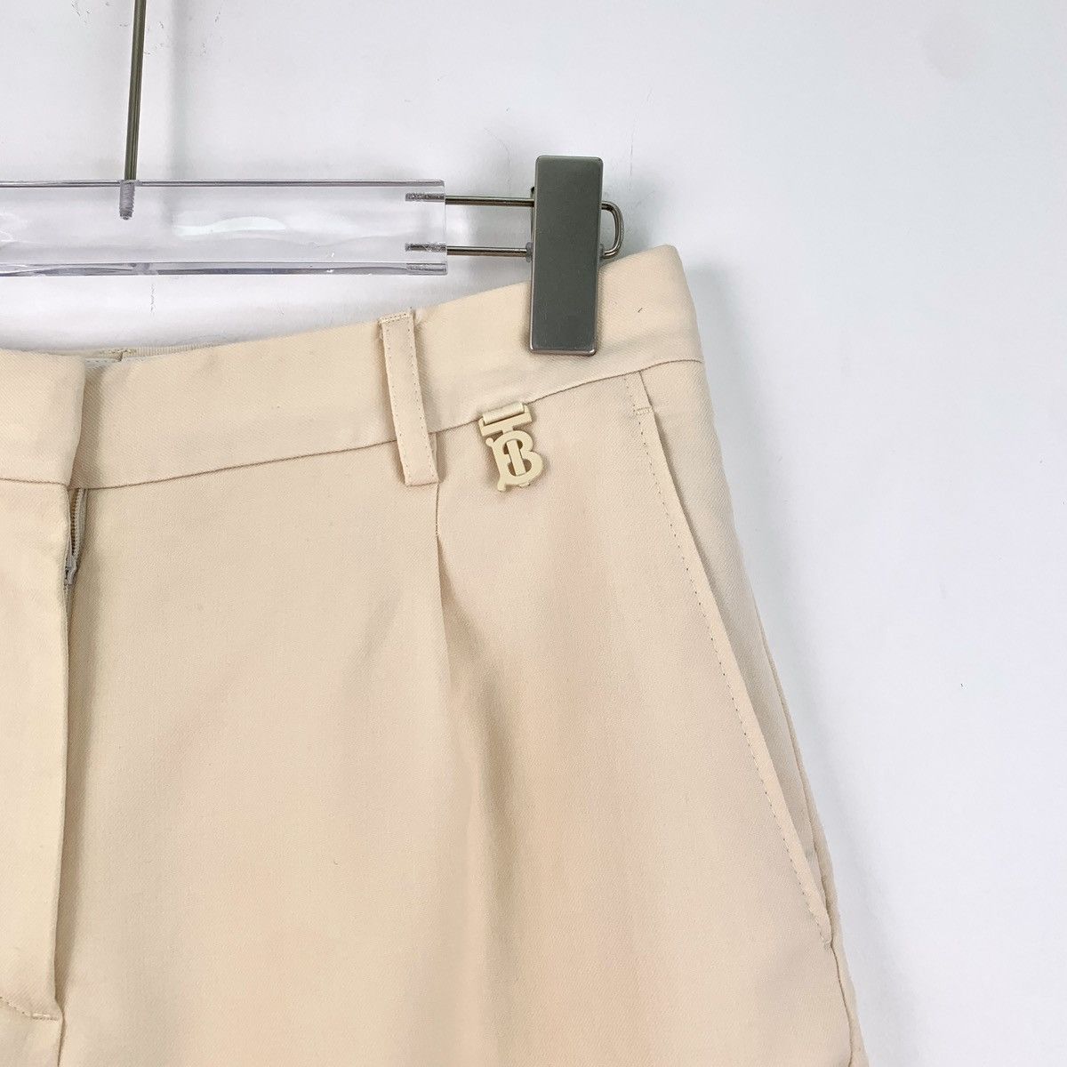 Burberry Burberry Apricot Pink Logo Wool Casual Shorts K26WX Size 25" / US 0 / IT 36 - 4 Thumbnail