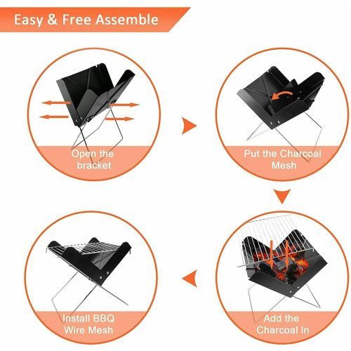Designer × Homemade YSSOA 12” Portable Grill Charcoal Barbecue Grill - Folding G Size US L / EU 52-54 / 3 - 5 Thumbnail