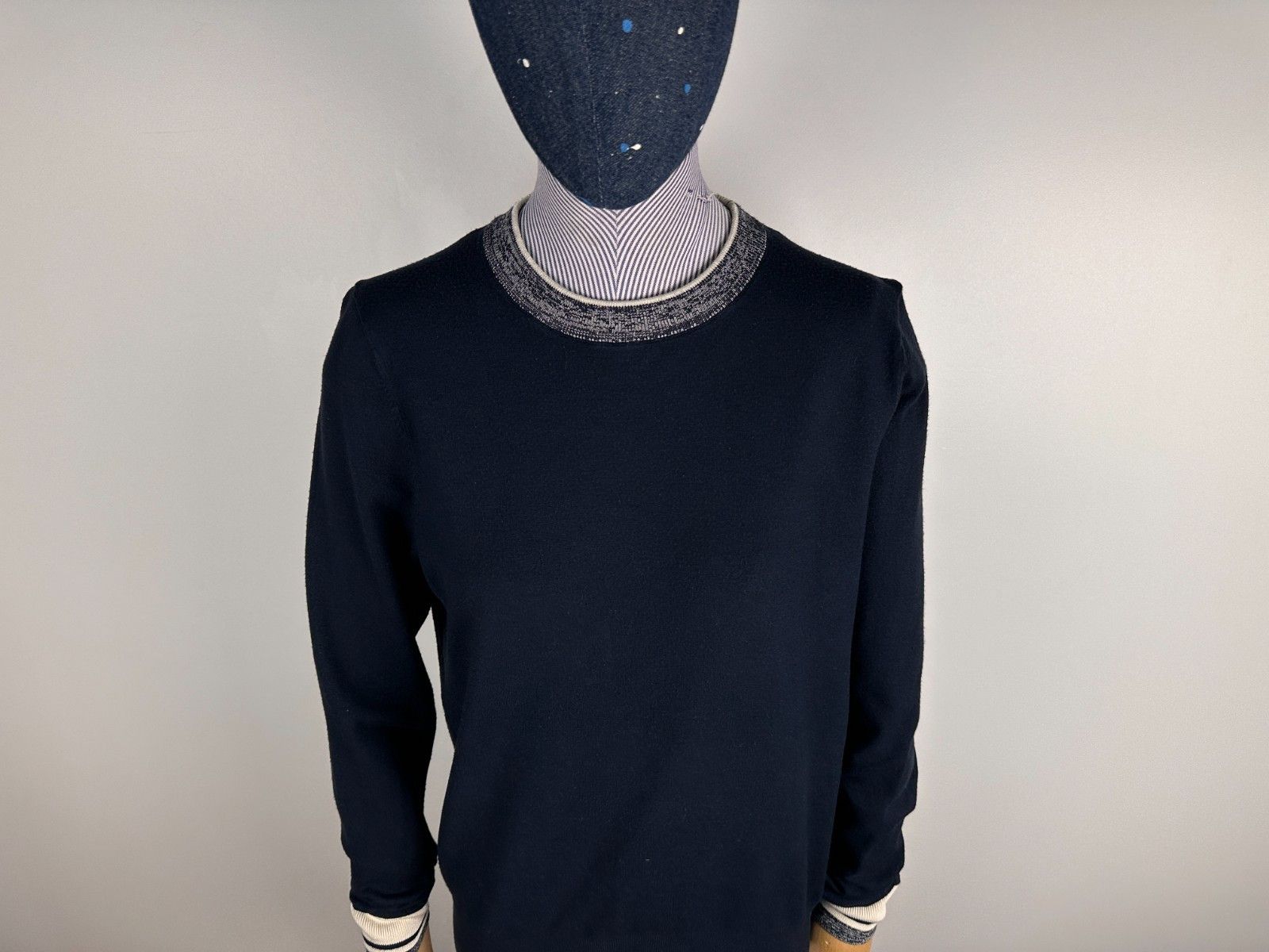 Reiss Reiss Bella Tipped and Cuffed Jumper Sweater Navy Size M Size M / US 6-8 / IT 42-44 - 2 Thumbnail
