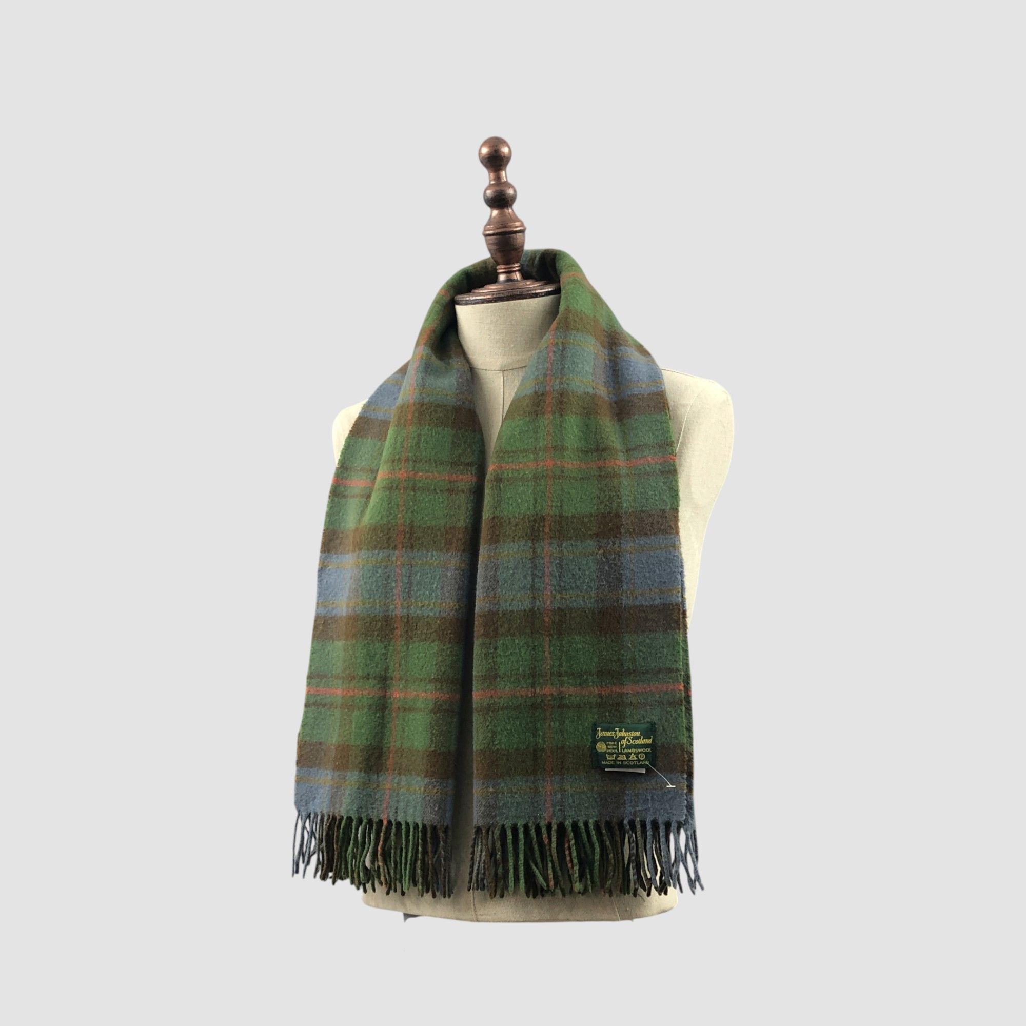Japanese Brand Vintage Johnston Scarf Muffler Wool Stole Wraps Scarves Size ONE SIZE - 2 Thumbnail