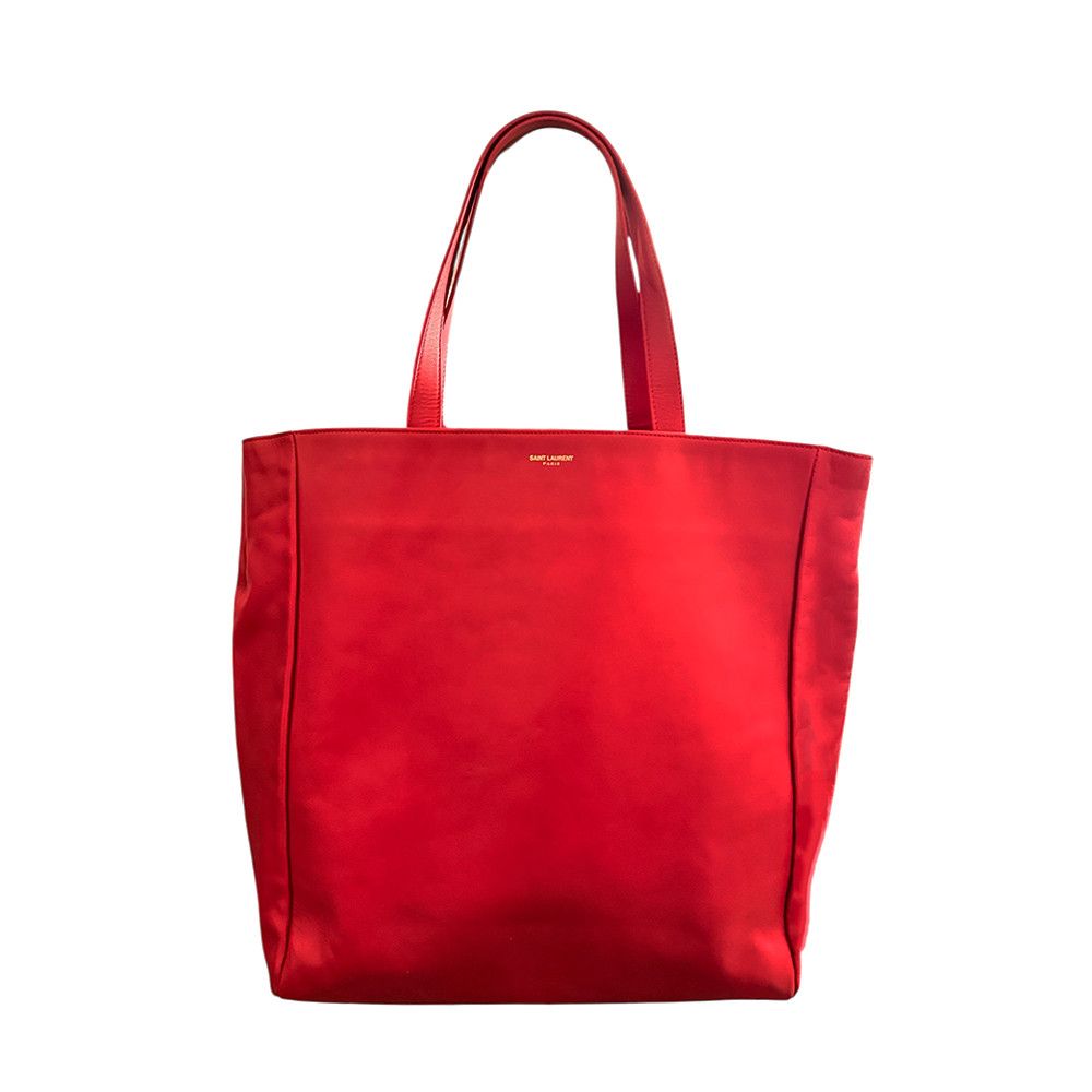 Yves Saint Laurent Yves Saint Laurent Red Calfskin Leather Tote Bag Size ONE SIZE - 1 Thumbnail