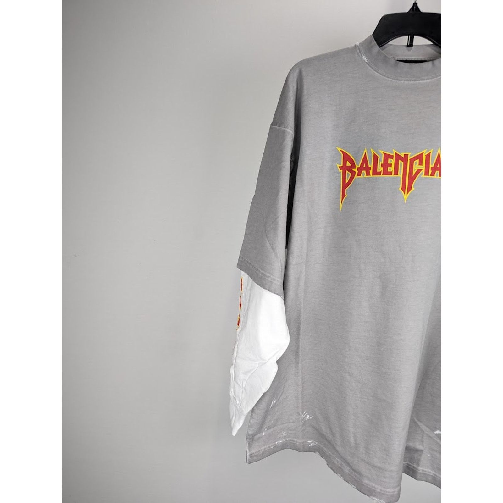 Balenciaga o1rshd1 Long Sleeve T-Shirt in Gray Size US M / EU 48-50 / 2 - 7 Thumbnail