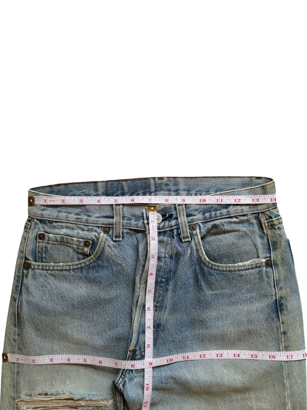Levi's Vintage 70s Levis 501 Mud Wash Distressed Jeans Size US 28 / EU 44 - 11 Thumbnail