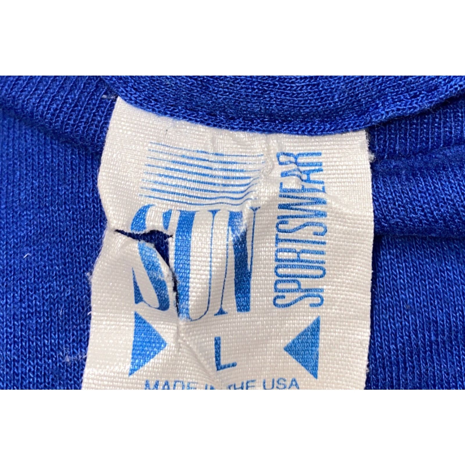 Sunray Sportswear VINTAGE Suns Sportswear Mens T-Shirt Blue L Yukon Joes Graphic USA Made Shirt Men Size L Blues? Size US L / EU 52-54 / 3 - 4 Thumbnail