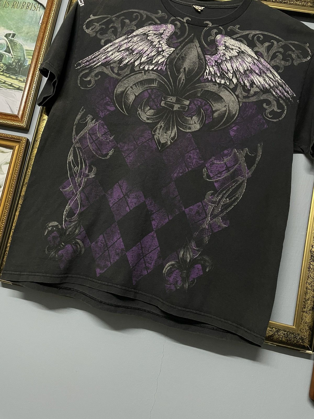 Affliction × Designer × Vintage Vintage 1990s Sunfaded The Amity Affliction Fleur Tshirt Size US M / EU 48-50 / 2 - 3 Thumbnail