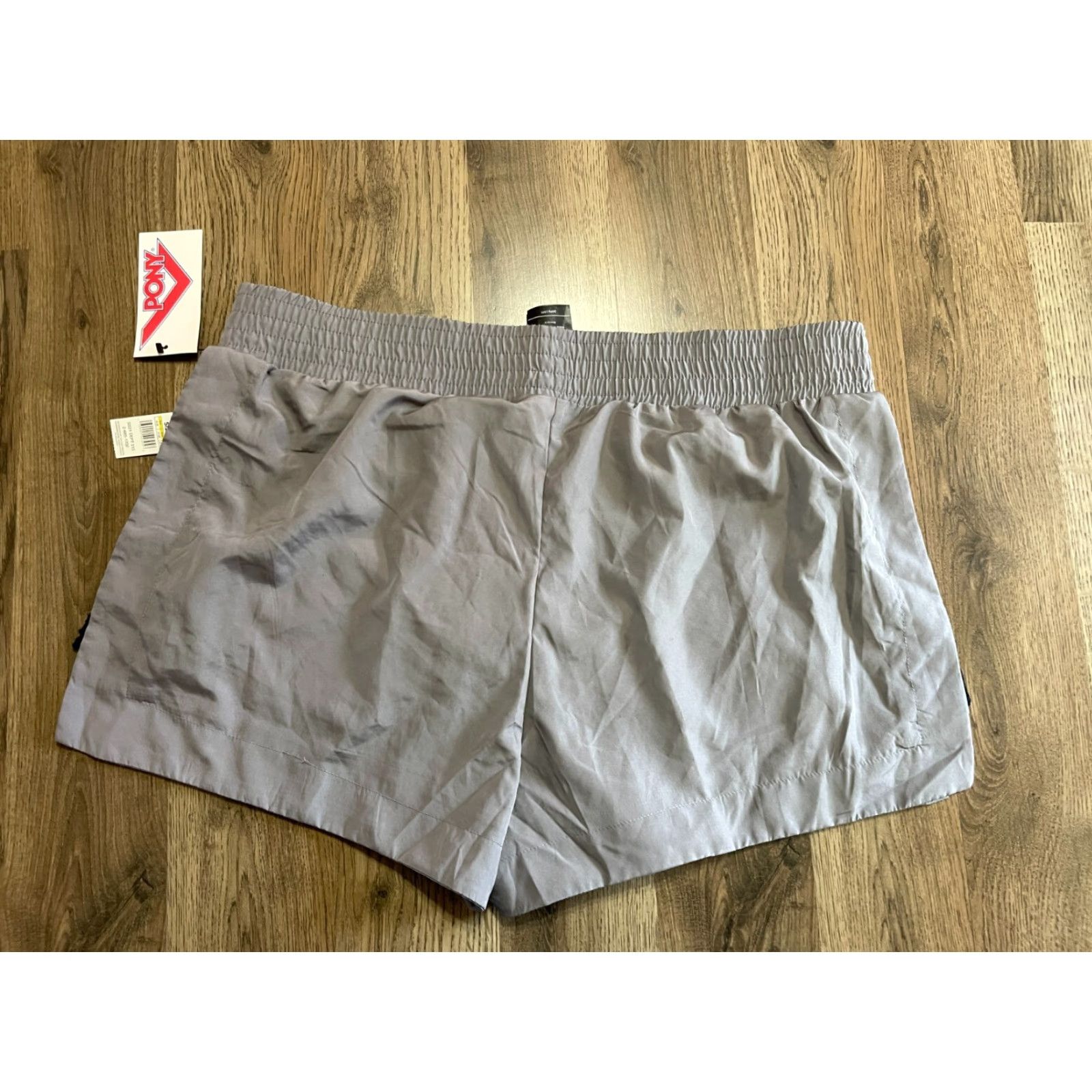 PONY PONY Shorts, Women's XL, Activewear, Pull On, Gray Black, Regular, NWT, Women Size ONE SIZE - 2 Thumbnail