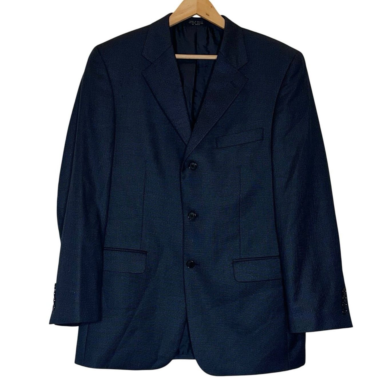 Donald Trump Donald J. Trump Navy Blue Blazer Mens Wool Silk Blend 40R Size 40R - 1 Thumbnail