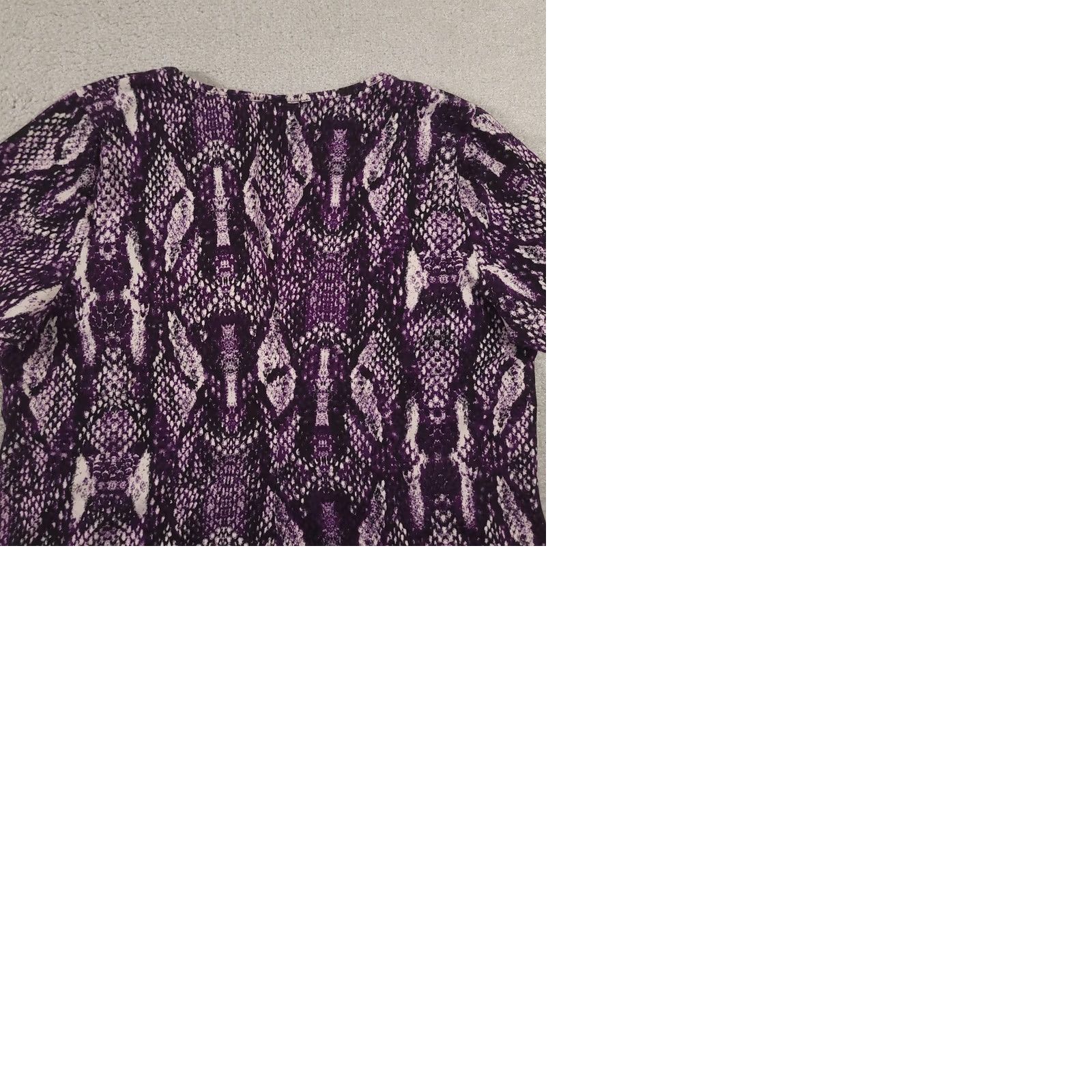 Vintage Women with Control Dress Womens XL Purple Snake Print Short Sleeve Stretch Knit Size 40" / US 18 - 9 Thumbnail