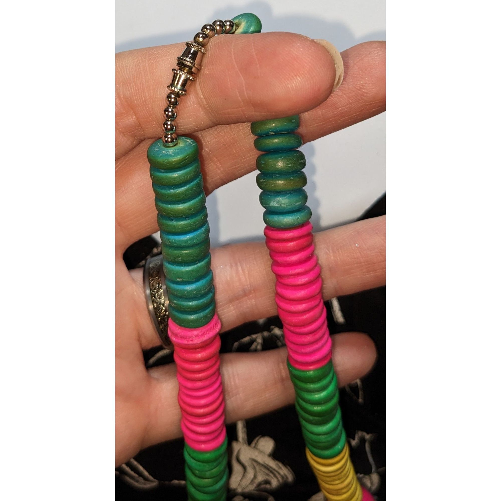Other Vintage Rainbow Wood Beaded Necklace Size ONE SIZE - 3 Thumbnail