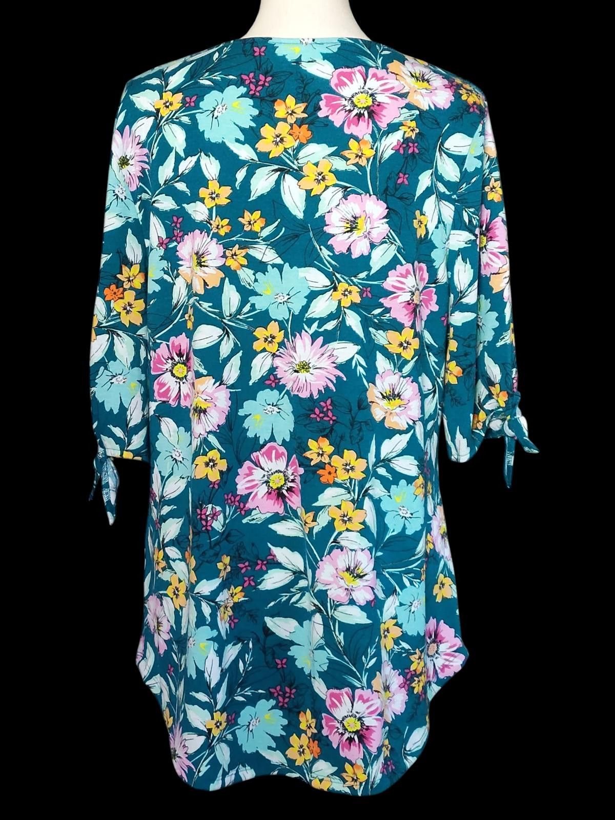 Loop & Weft West Loop Floral Print Women's Blouse With Tie Details Size M / US 6-8 / IT 42-44 - 6 Thumbnail