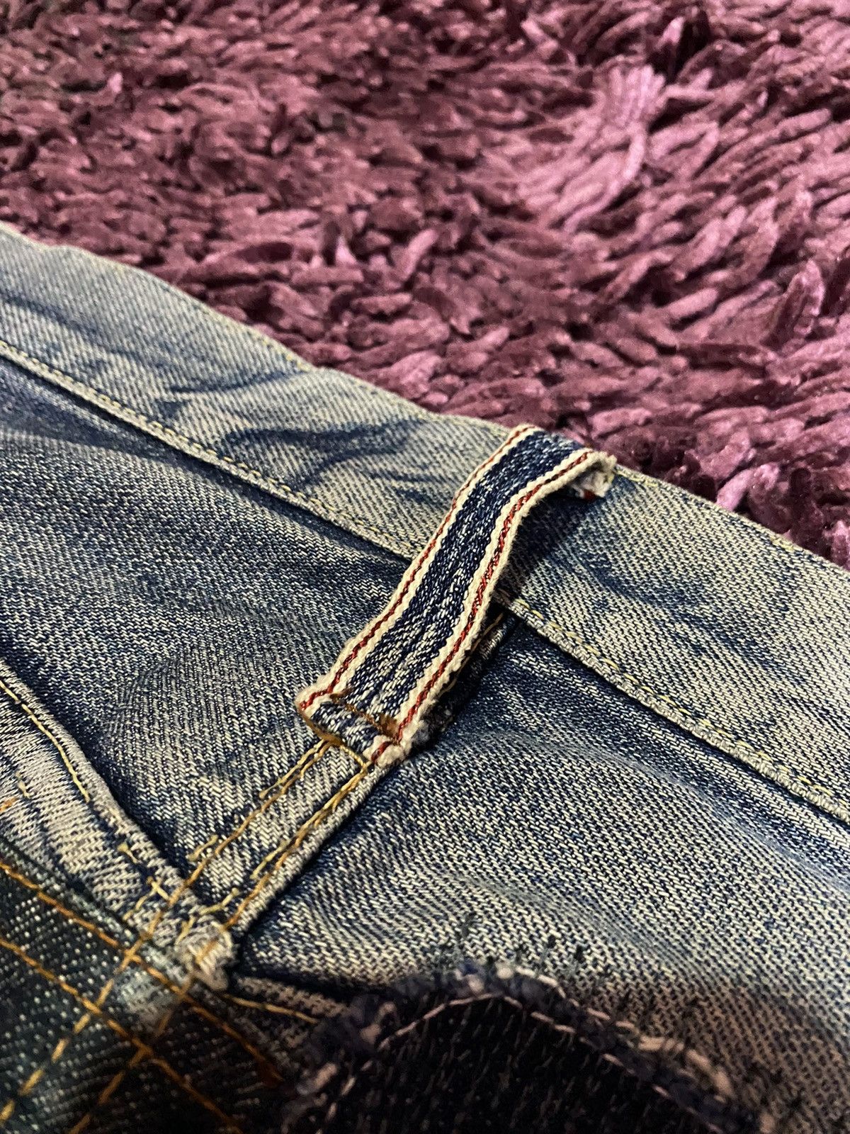 Vintage VTG Kapital Inspired Sashiko Boro Patchwork Jeans Selvedge Size US 33 - 13 Thumbnail