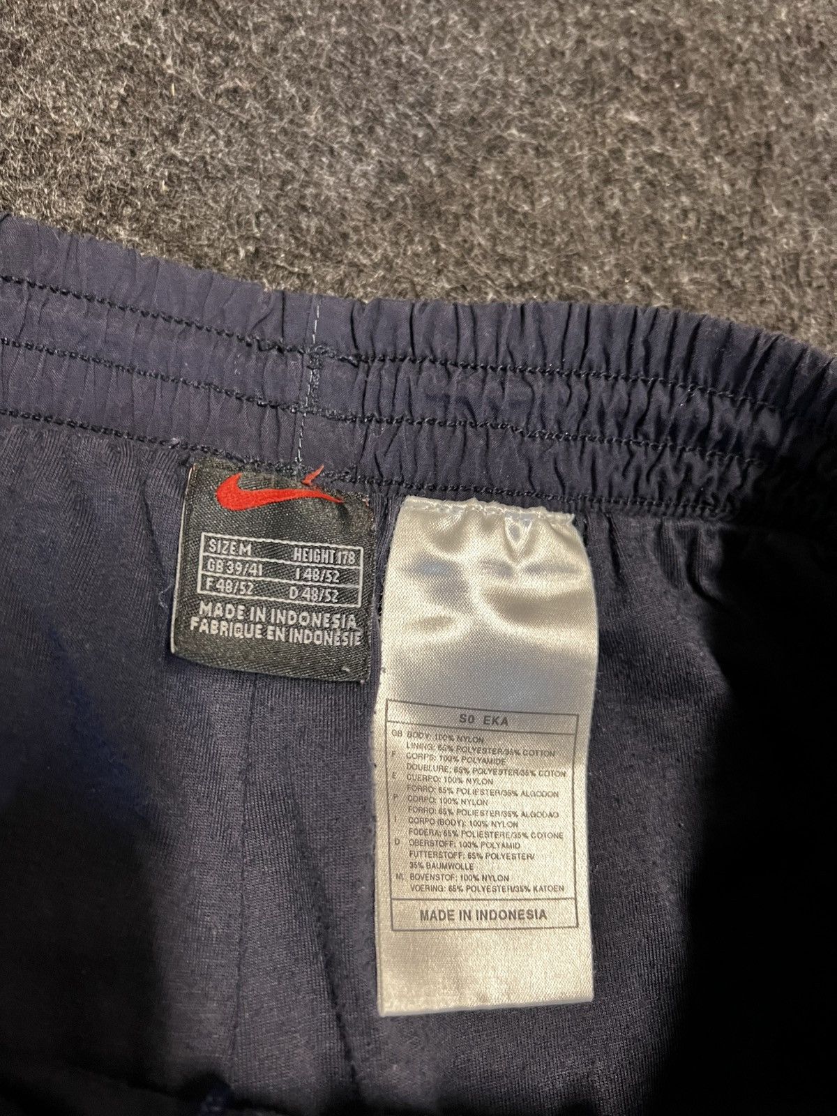 Nike × Vintage Nike vintage drill small swoosh track pants y2k drip Size US 34 / EU 50 - 7 Thumbnail