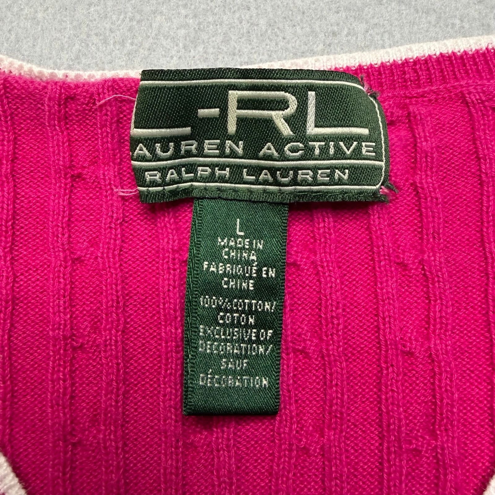 Lauren Ralph Lauren Lauren Ralph Lauren RL Active Cable Knit Sweater Women Large Size L / US 10 / IT 46 - 3 Thumbnail