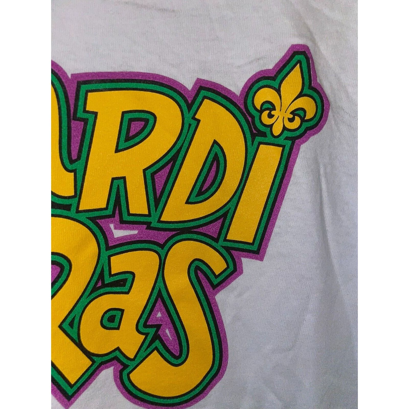 Delta Mardi Gras Shirt Galveston TX Texas White Tee New Orleans M Size US M / EU 48-50 / 2 - 4 Thumbnail