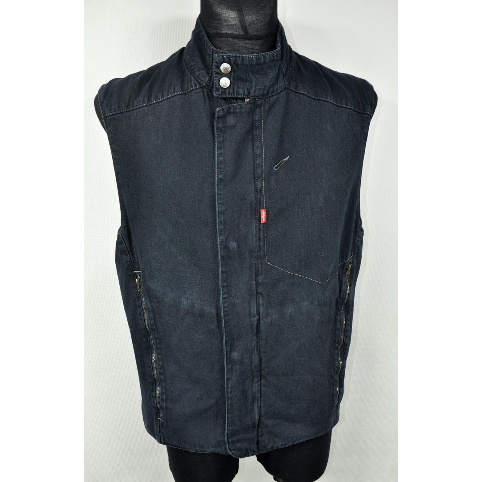 Levi's Levi's Engineered 70113 Denim Vest L Men Blue Zip Shirt? Size US L / EU 52-54 / 3 - 2 Thumbnail