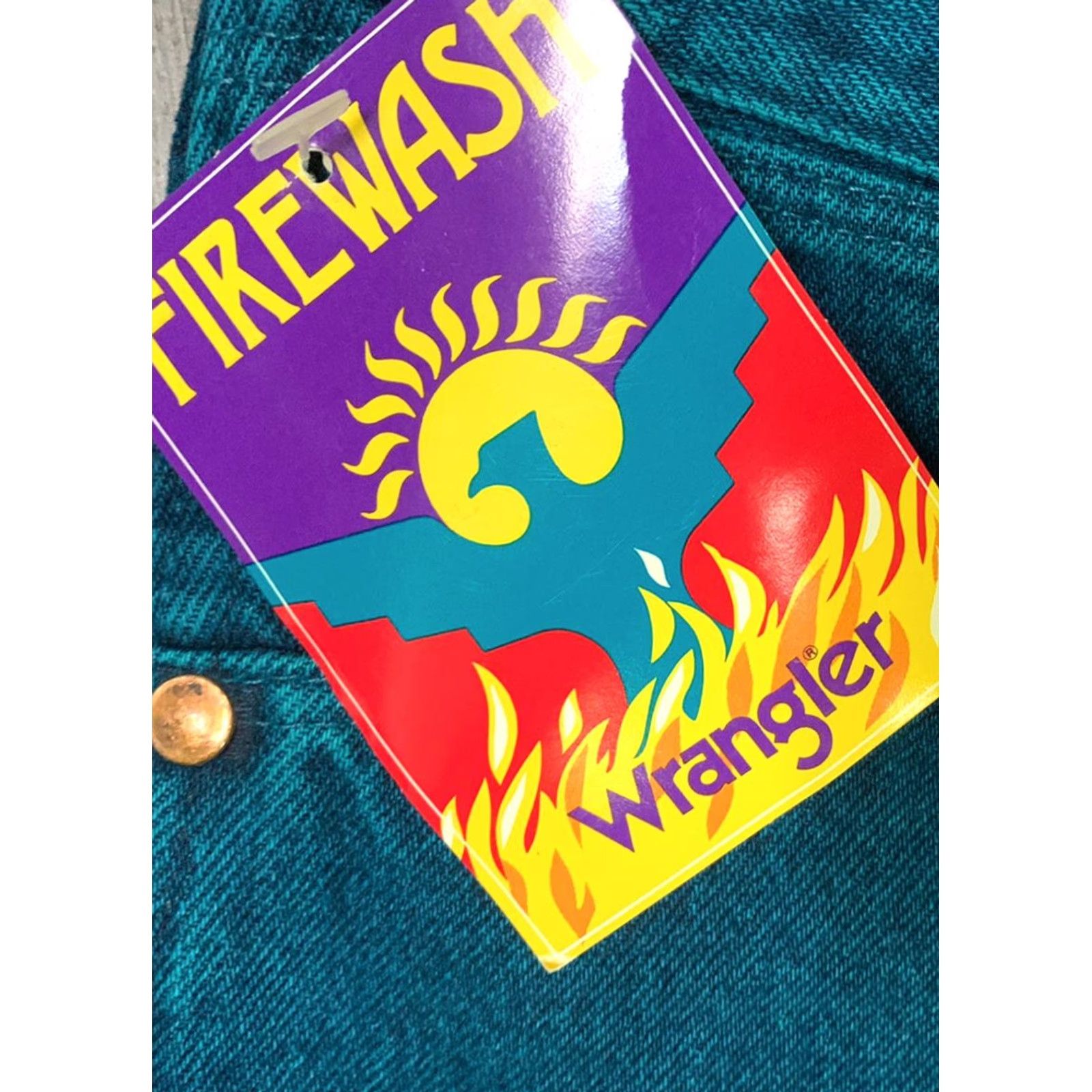 Wrangler Wrangler Mens Firewash Teal Slim Fit Jeans Size 28 X 30 Extra Large XL Size US 28 / EU 44 - 4 Thumbnail