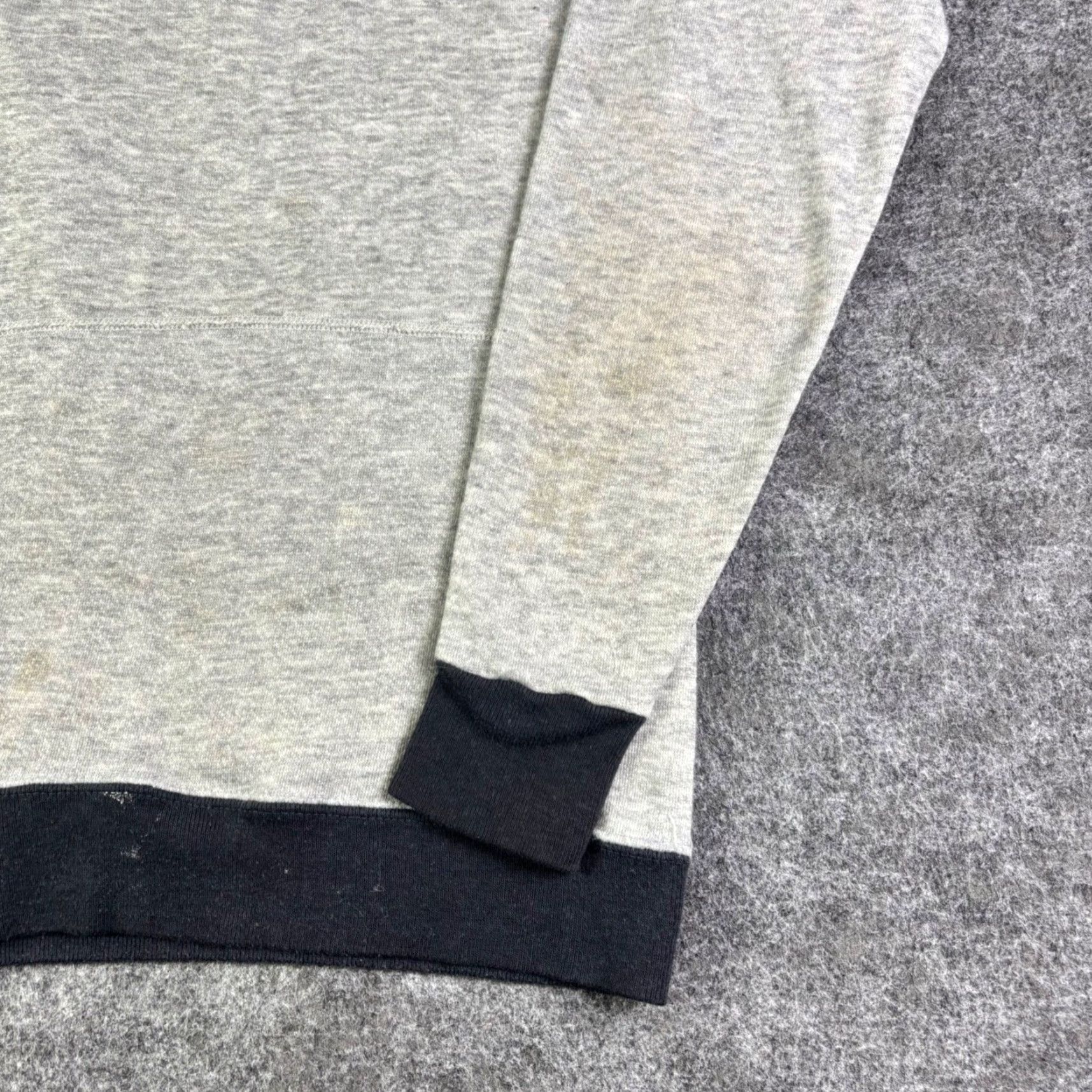 McGregor VINTAGE MacGregor Hoodie Mens S Gray Navy Raglan Pullover Sweatshirt Hooded Adjustable Crew Neck Size US S / EU 44-46 / 1 - 6 Thumbnail
