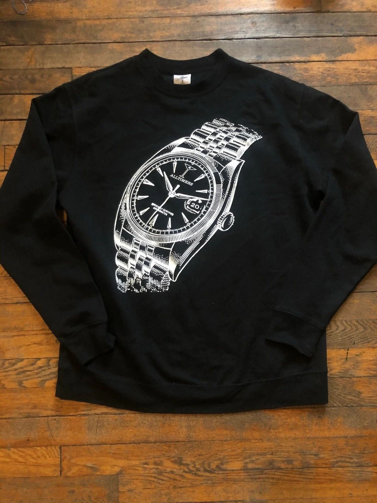 Alltimers Alltimers Black Big Face Rolex Crewneck Size US L / EU 52-54 / 3 - 1 Thumbnail