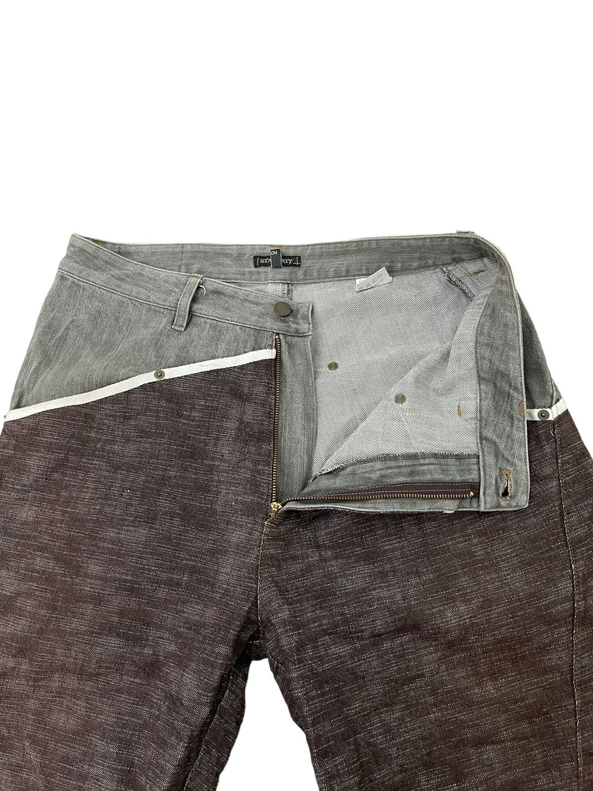 Japanese Brand Loose Jeans Subciety Japan Denim Hybrid Two Tone 6🟦9 Size US 34 / EU 50 - 11 Thumbnail