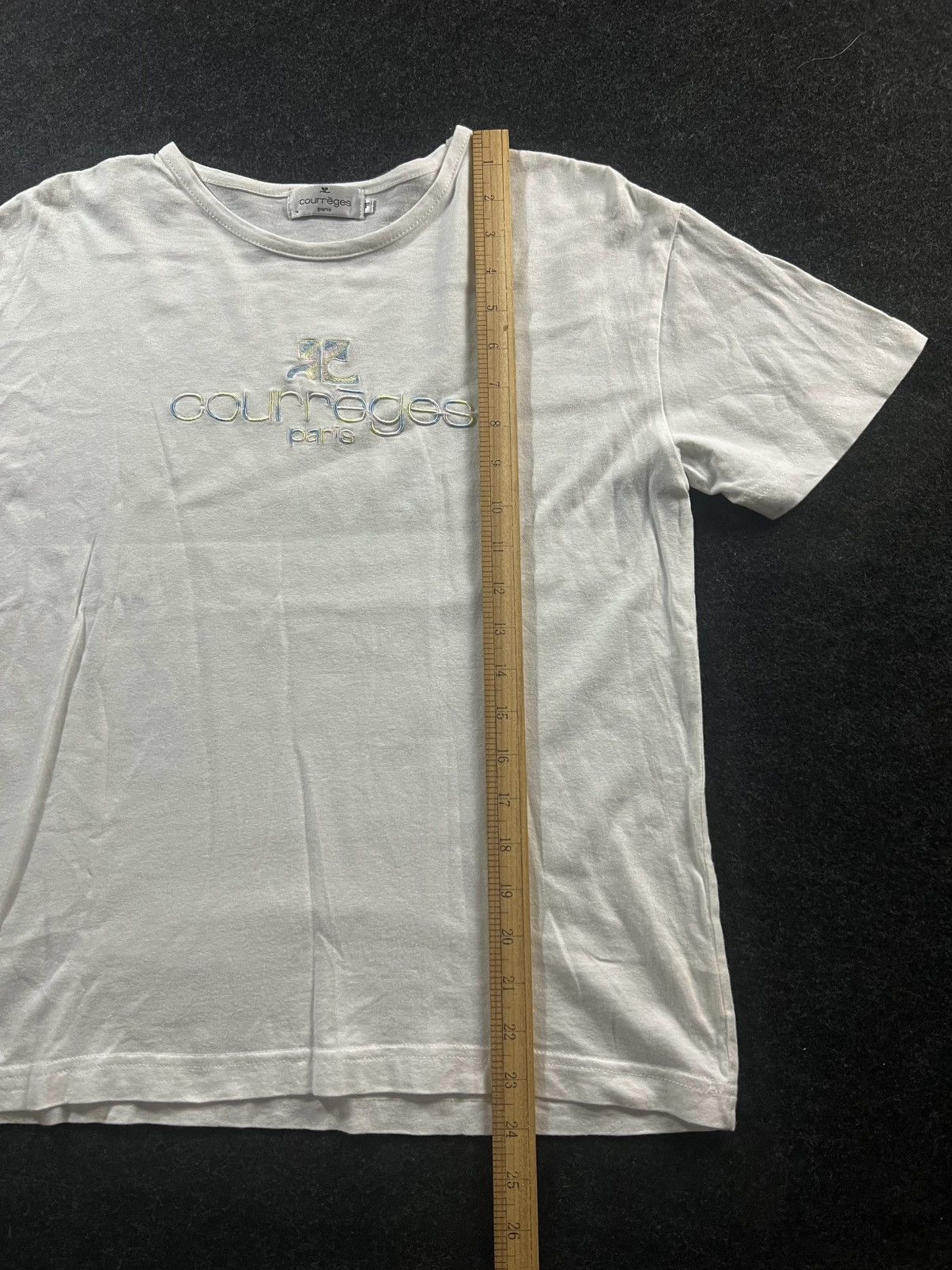 Courreges Vintage 90’s courreges multicolour embroiderd logo tee Size M / US 6-8 / IT 42-44 - 6 Thumbnail