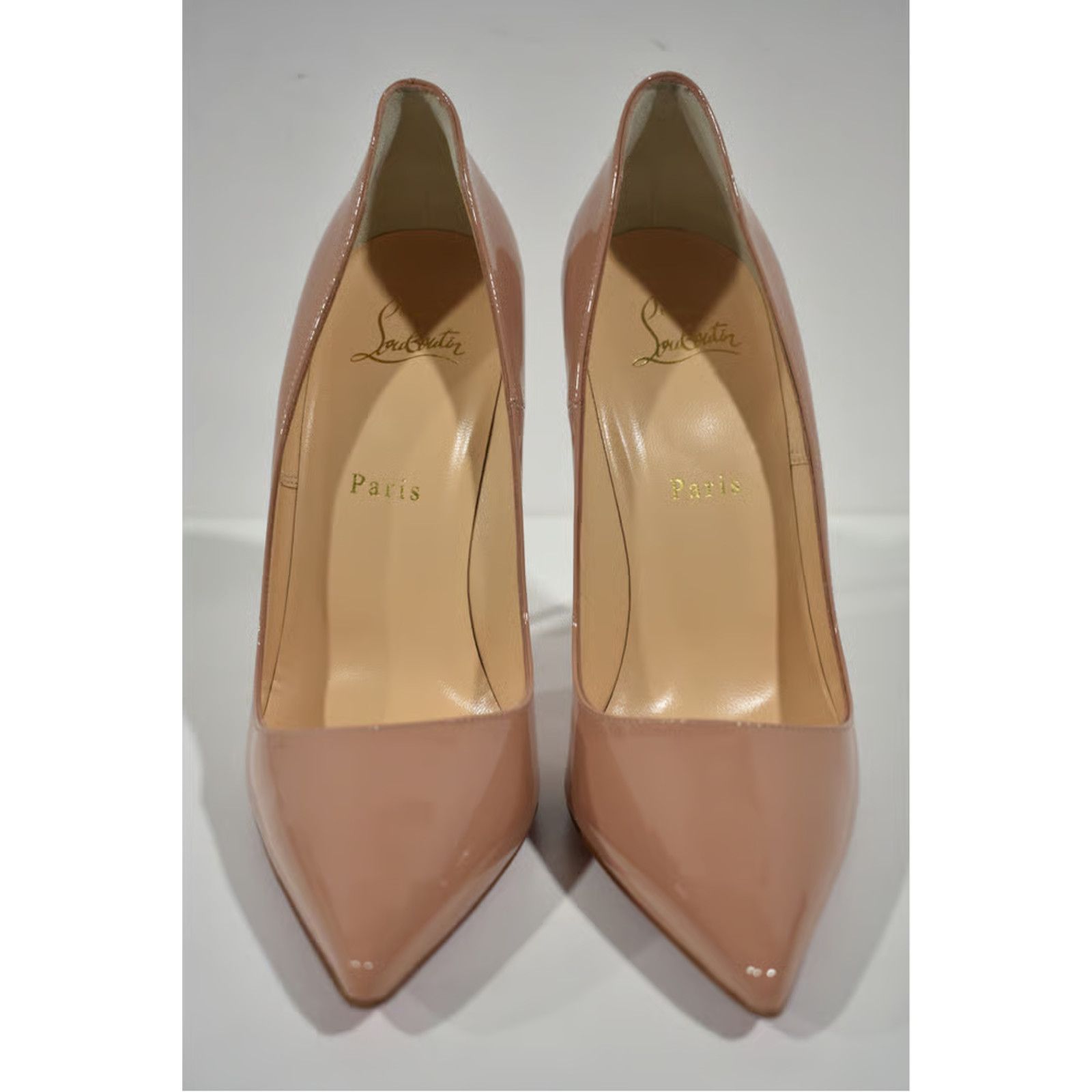 Christian Louboutin So Kate 120 Nude Patent Leather Stiletto Heel Pump 39.5 Size US 9.5 / IT 39.5 - 5 Thumbnail